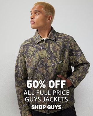 50% Off All Full Price Guys Jackets