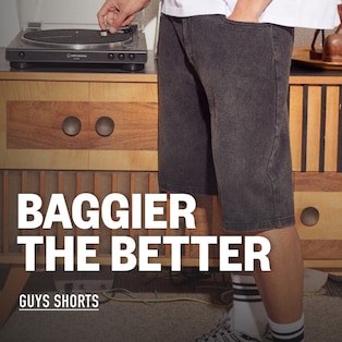 Baggier the Better. Guys Shorts.