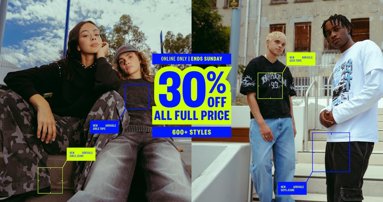 30% Off All Full Price.
