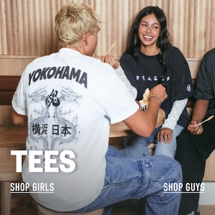 Tees. Shop Girls. Shop Guys