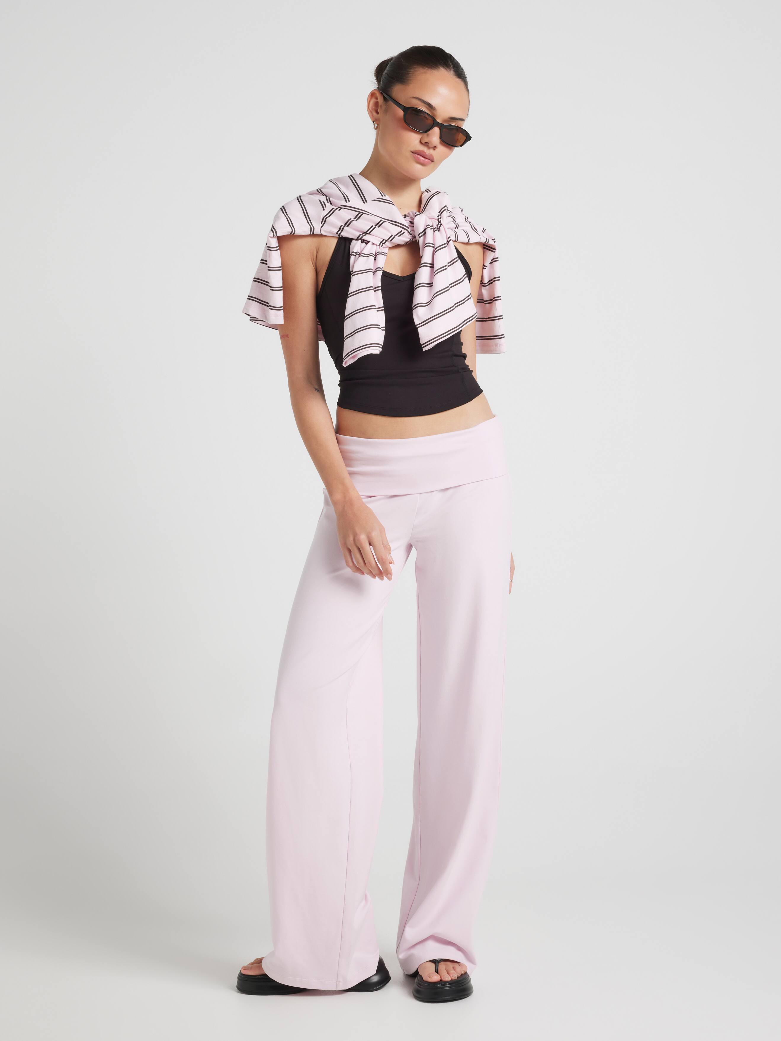 Lounge Fold Over Stright Leg Pant