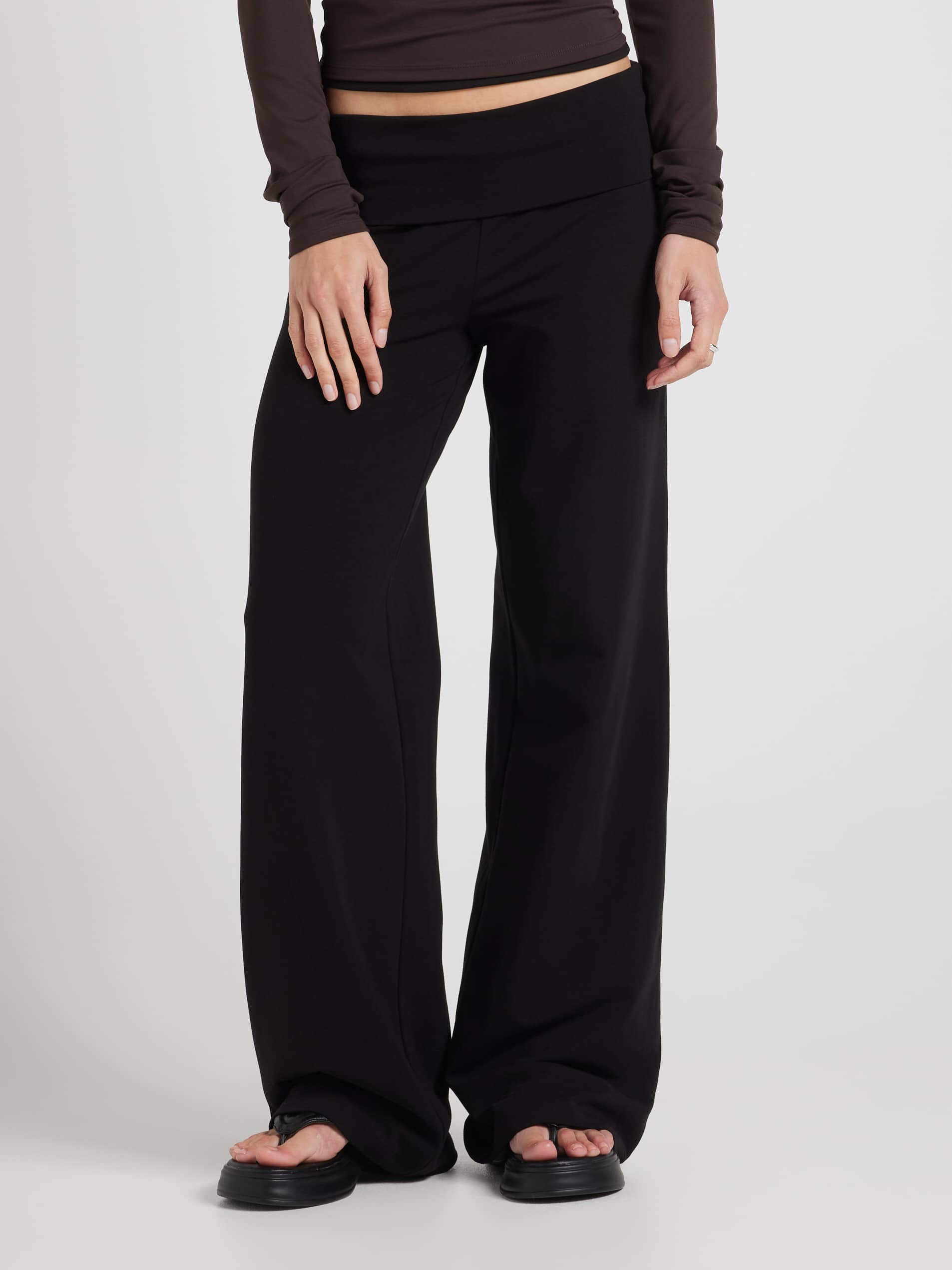 Lounge Fold Over Stright Leg Pant