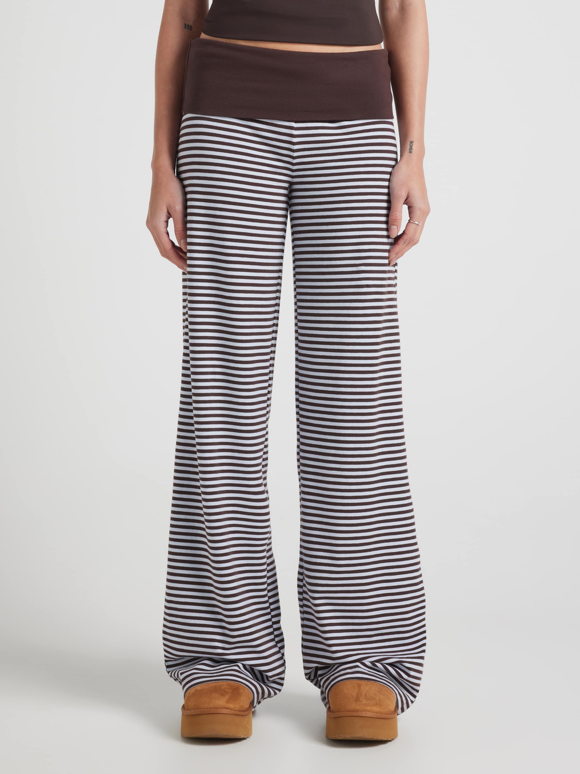 Lounge Fold Over Stright Leg Pant