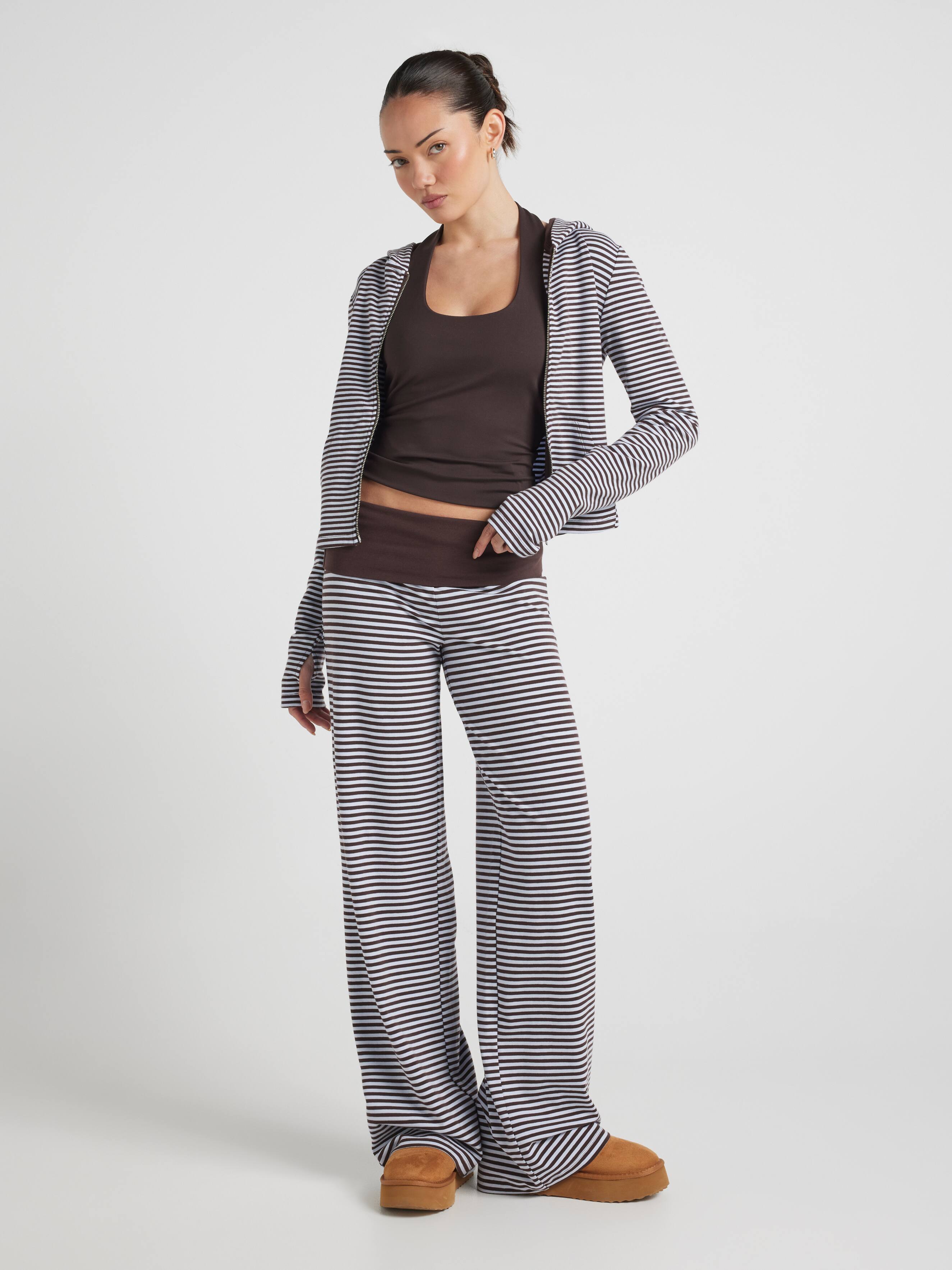 Lounge Fold Over Stright Leg Pant