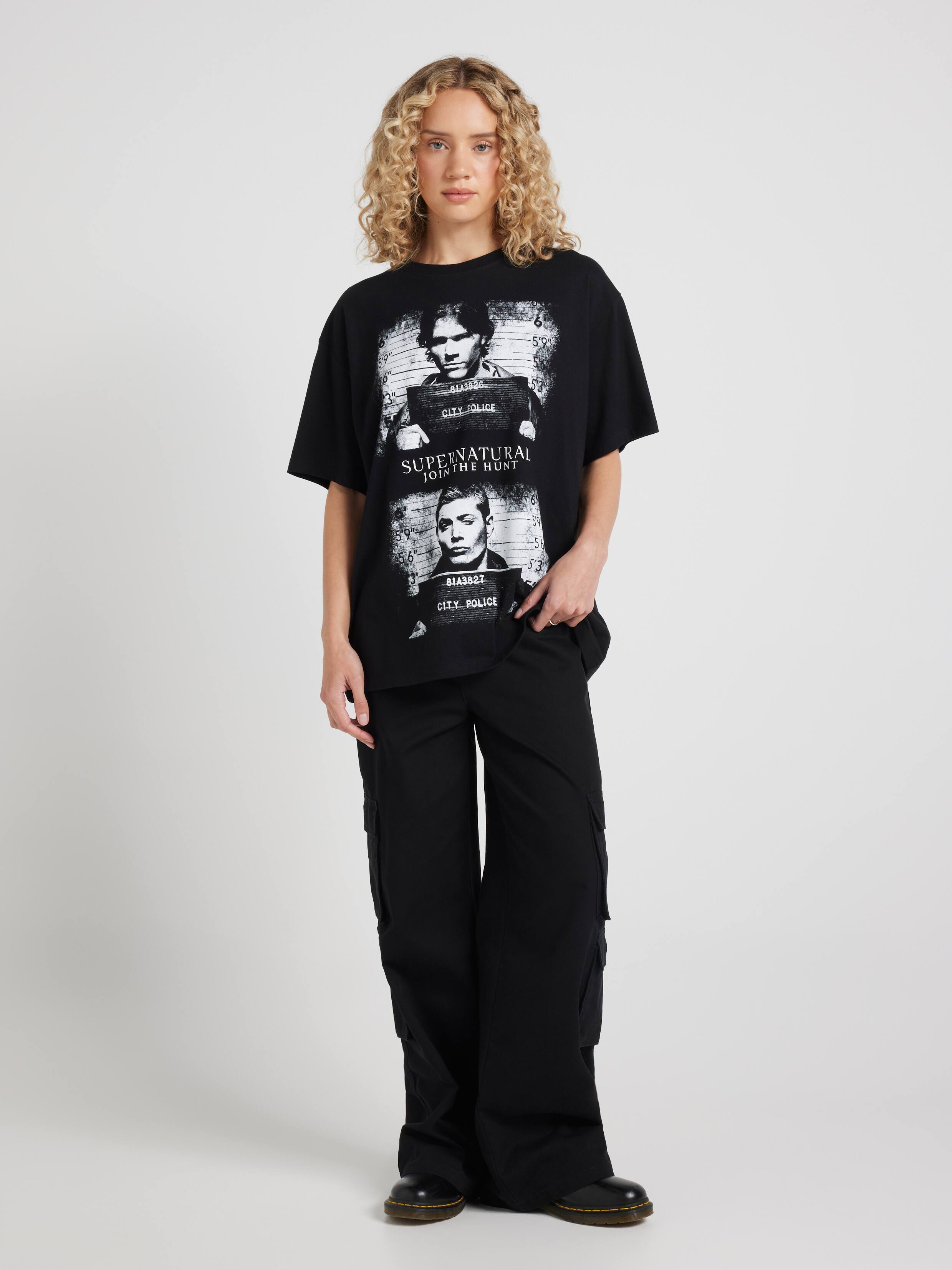 Supernatural Mug Shot Oversized Tee