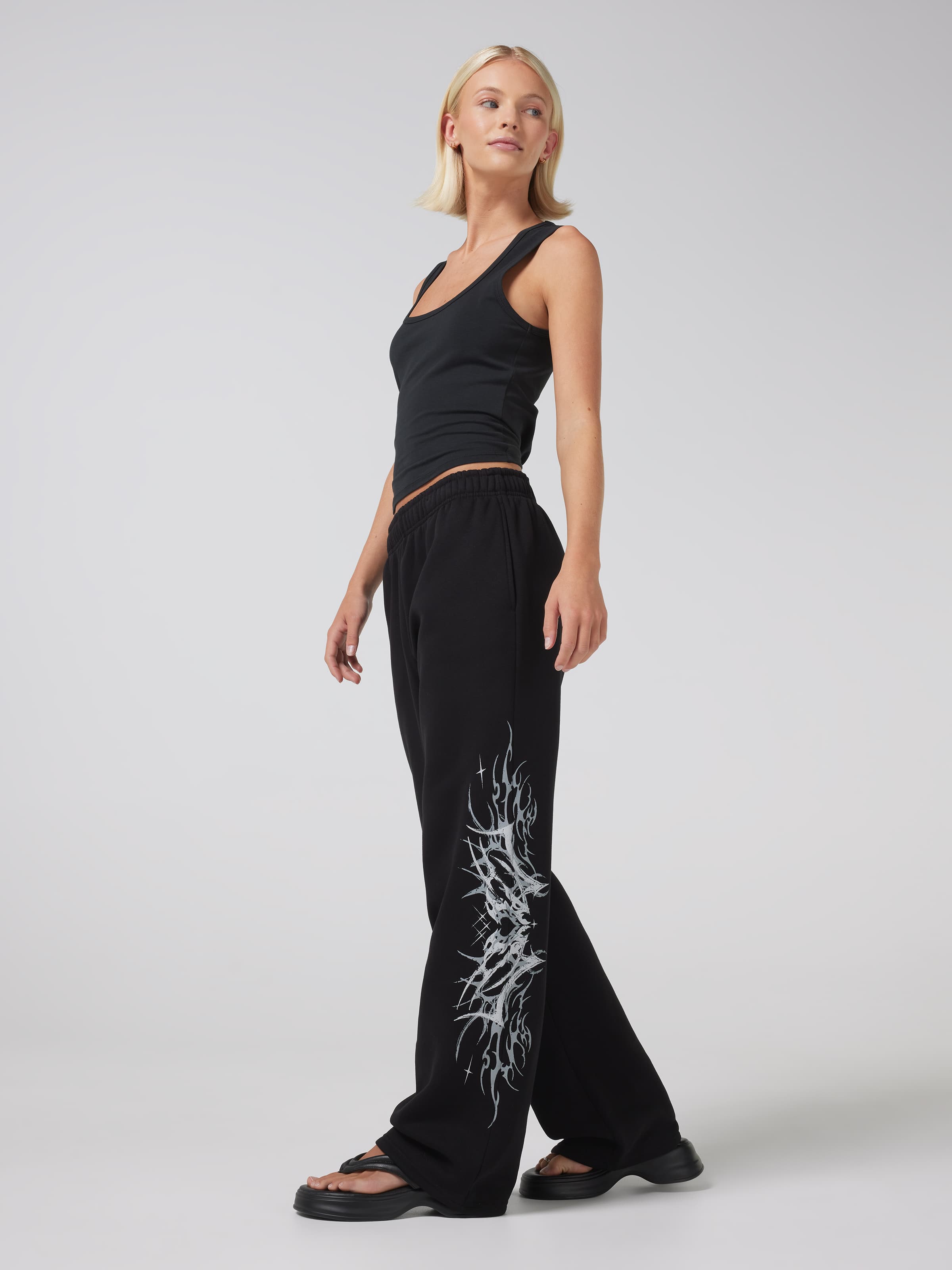 Gothic Grunge Wide Leg Track