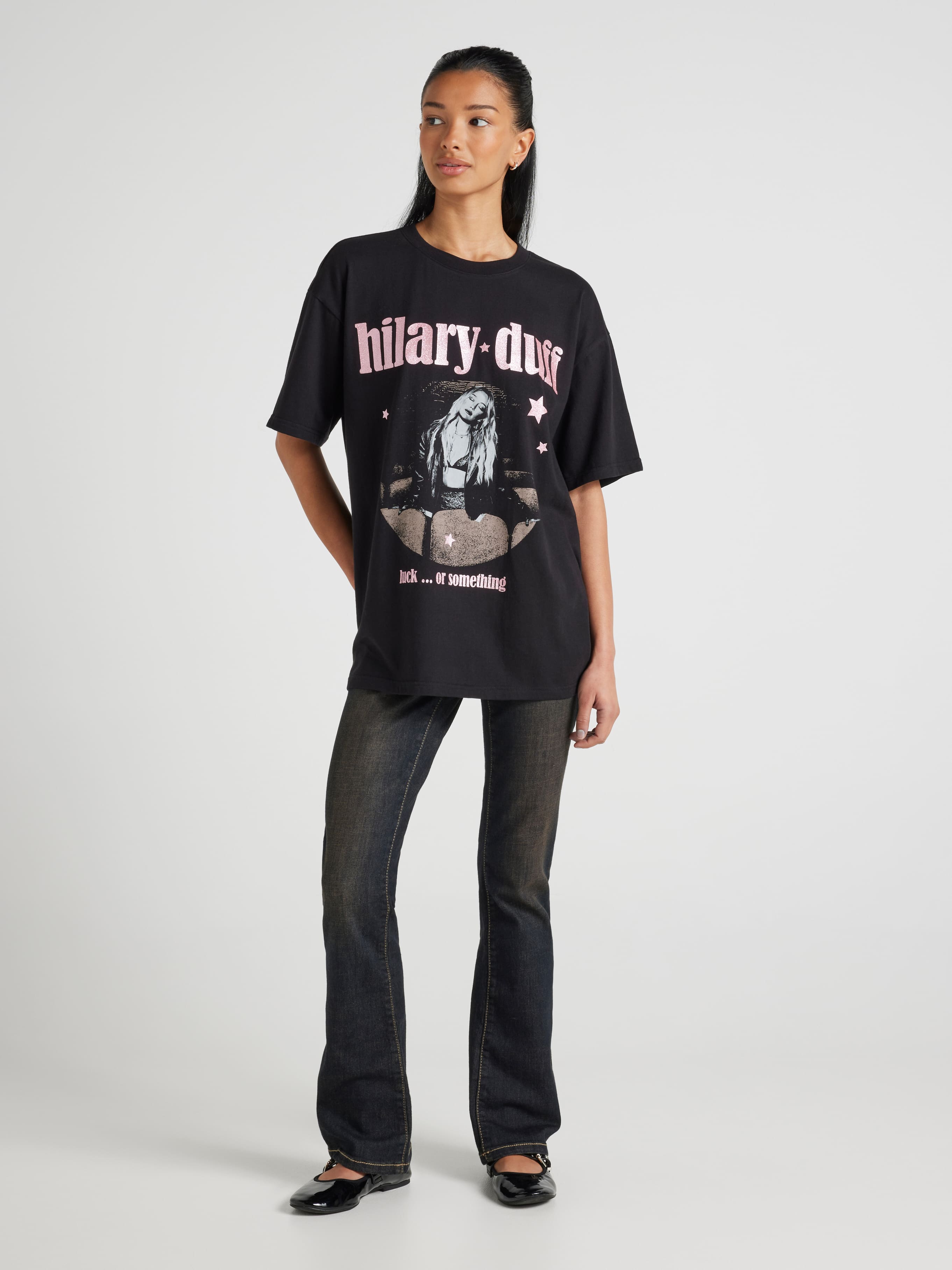 Music Hilary Duff Luck Or Something Oversized Tee
