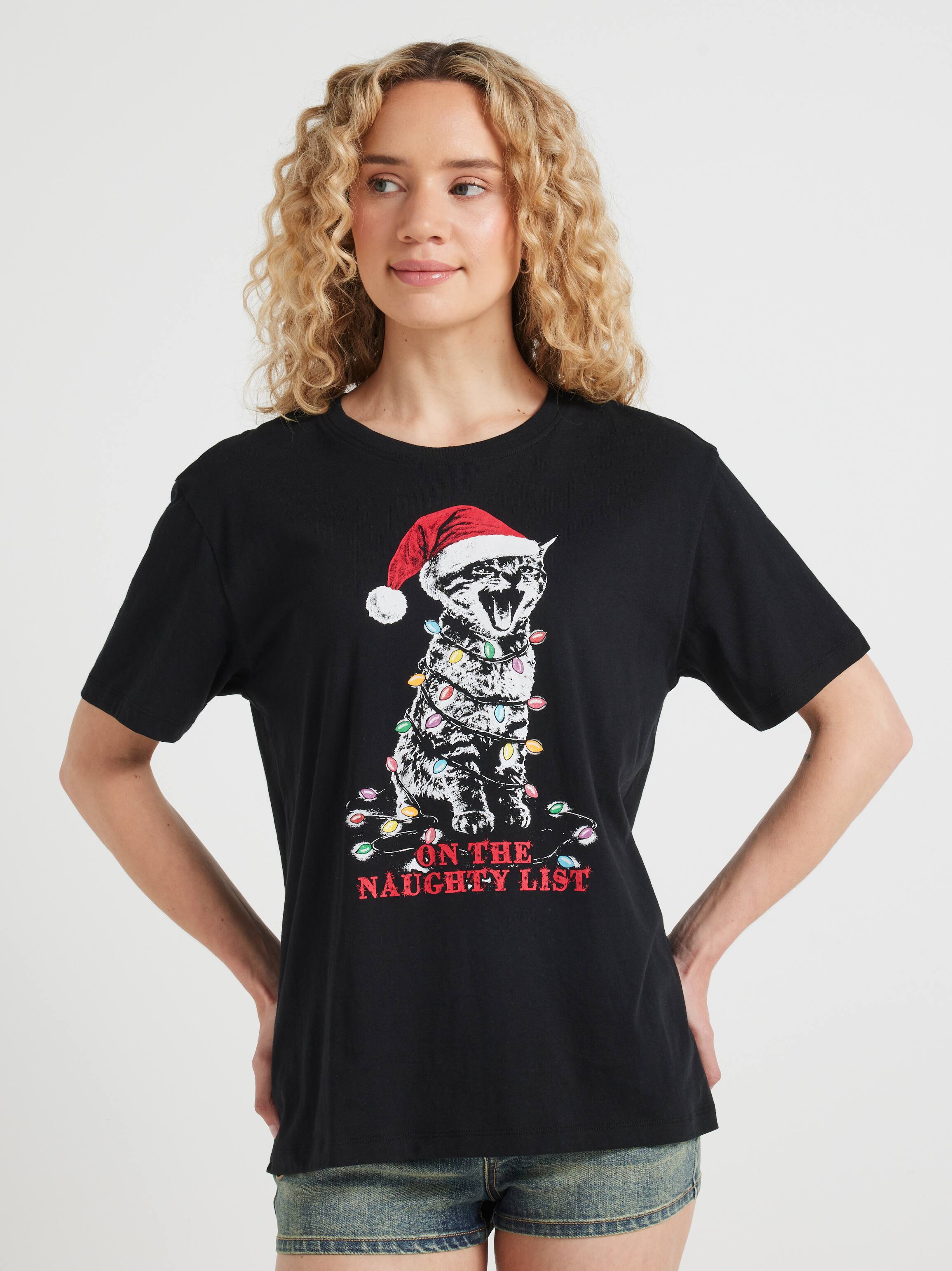 Naughty List Cat Classic Tee