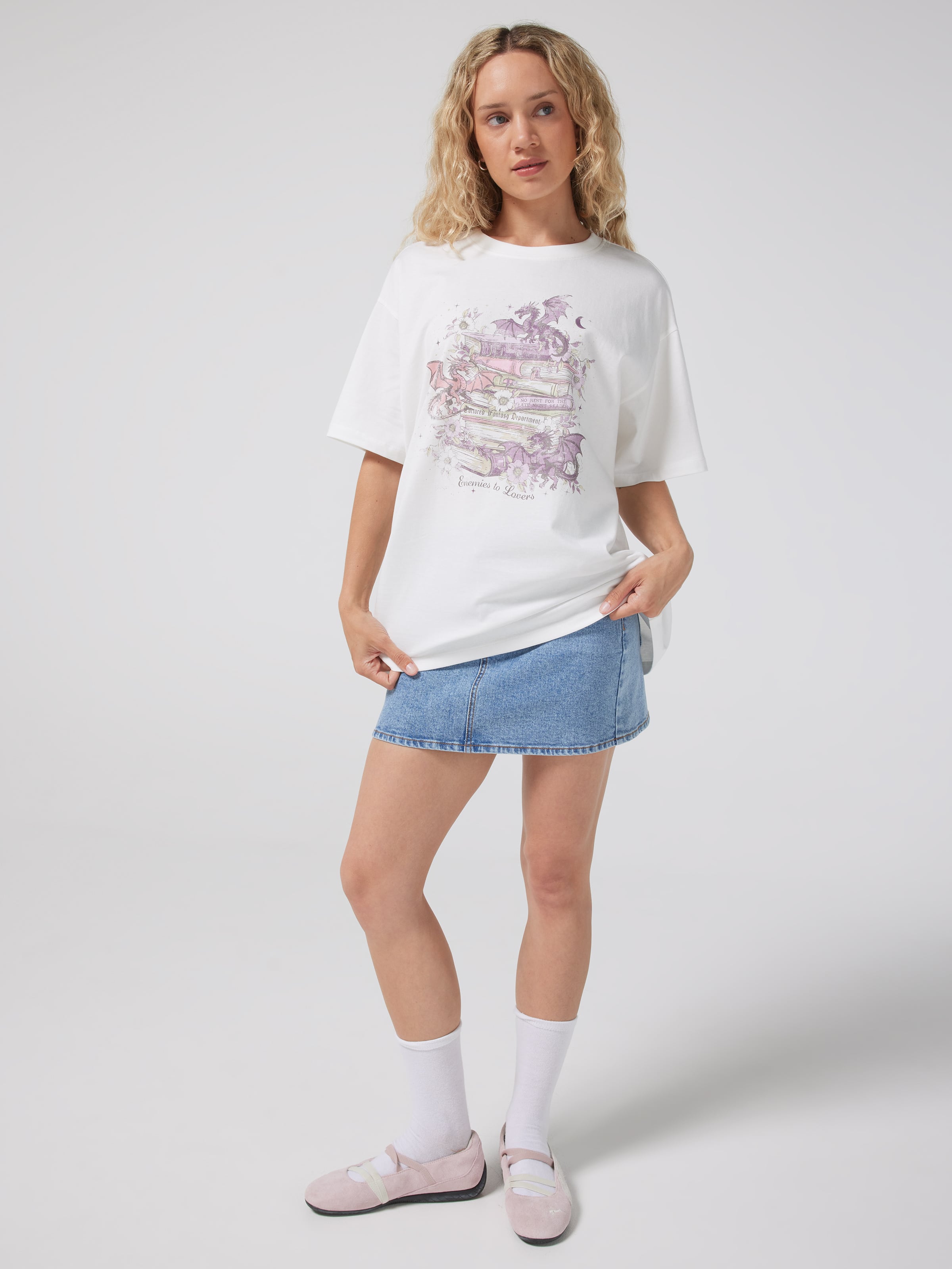 Late Night Reader Oversized Tee