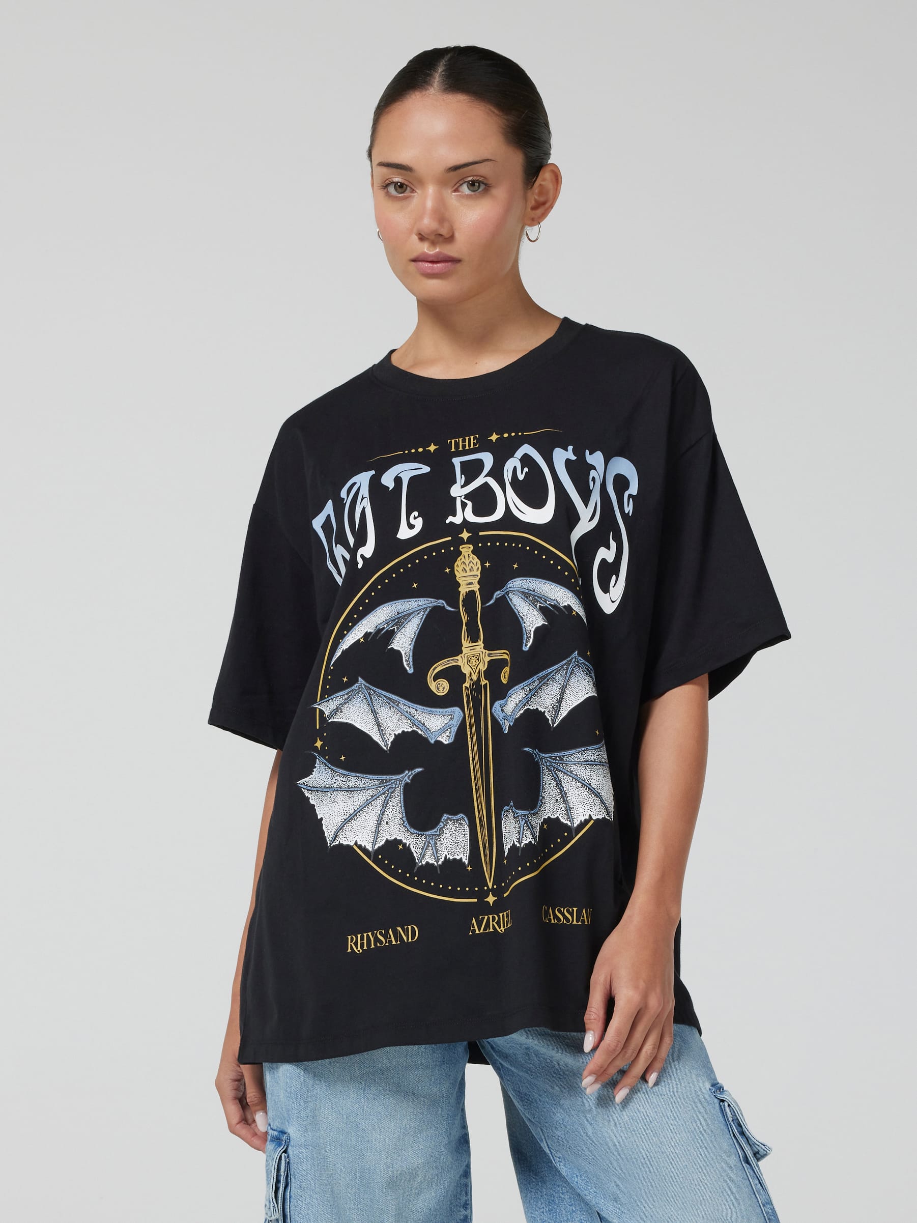 A Court Of Thrones And Roses Bat Boys Oversized Tee