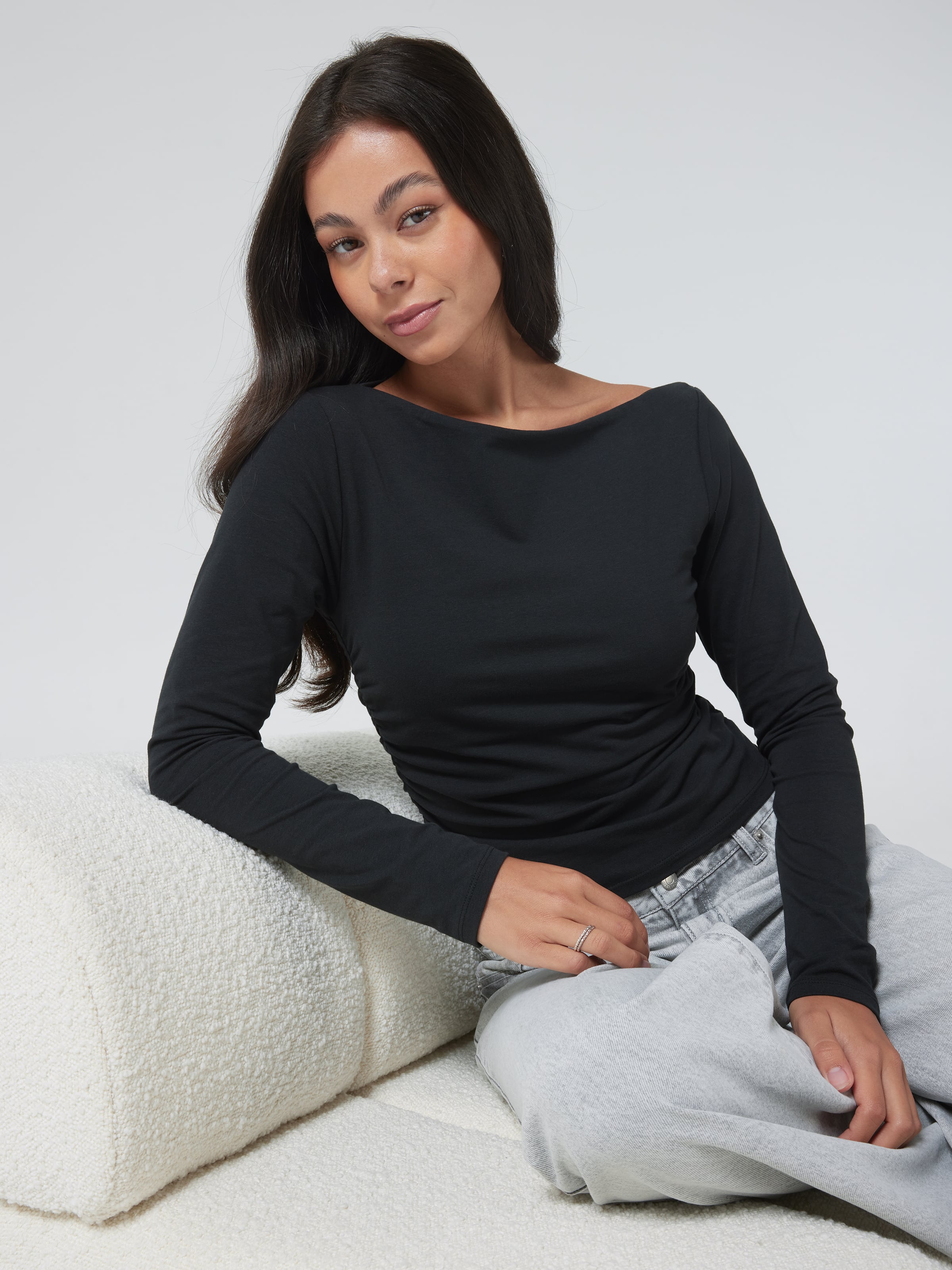 Long Sleeve Asymmetrical Top