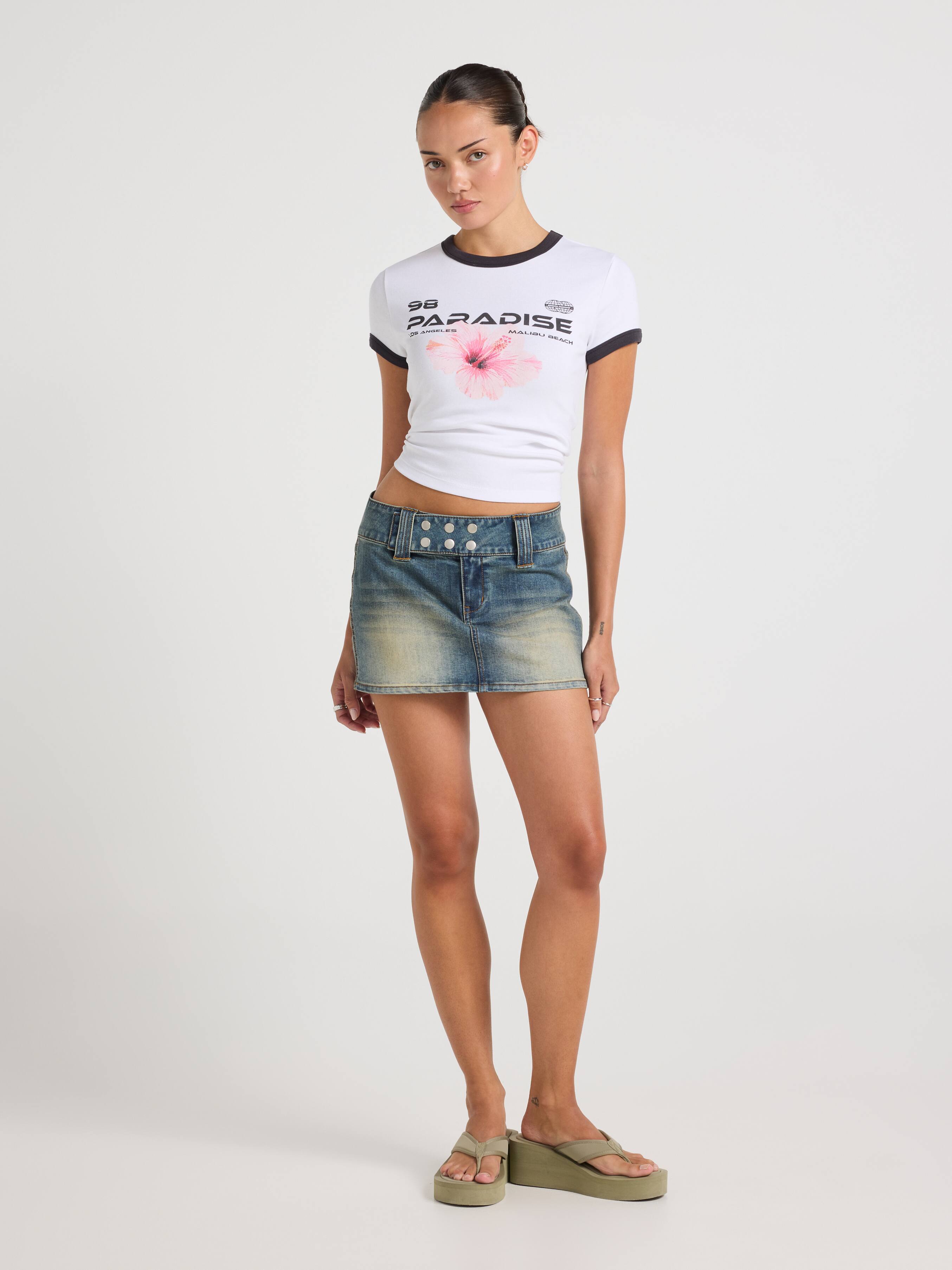 Summer Paradise Baby Ringer Tee
