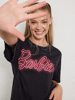 Barbie Neon Logo Oversized Tee