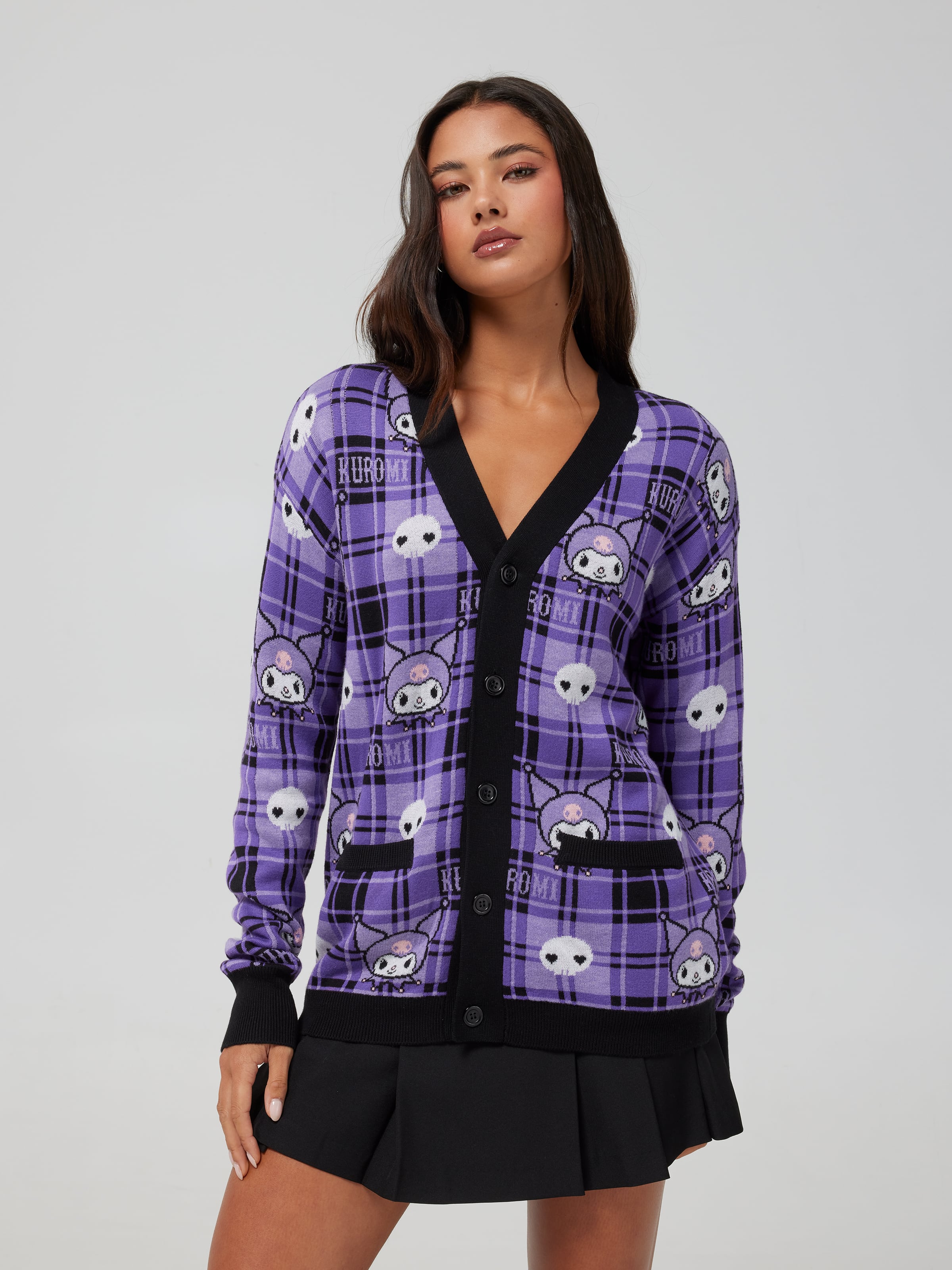 Plaid Kuromi Cardigan