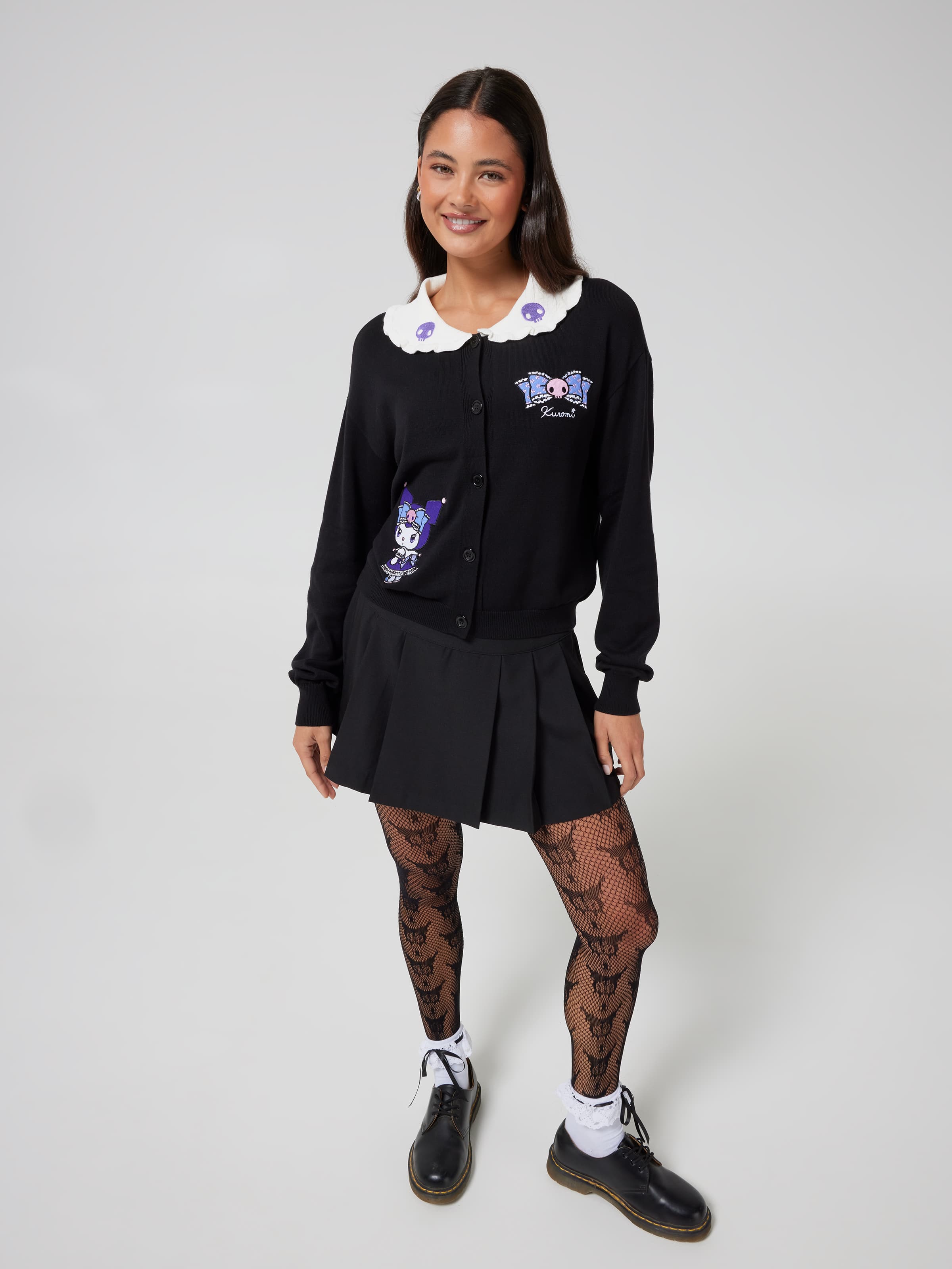 Sweetheart Crop Kuromi Cardi