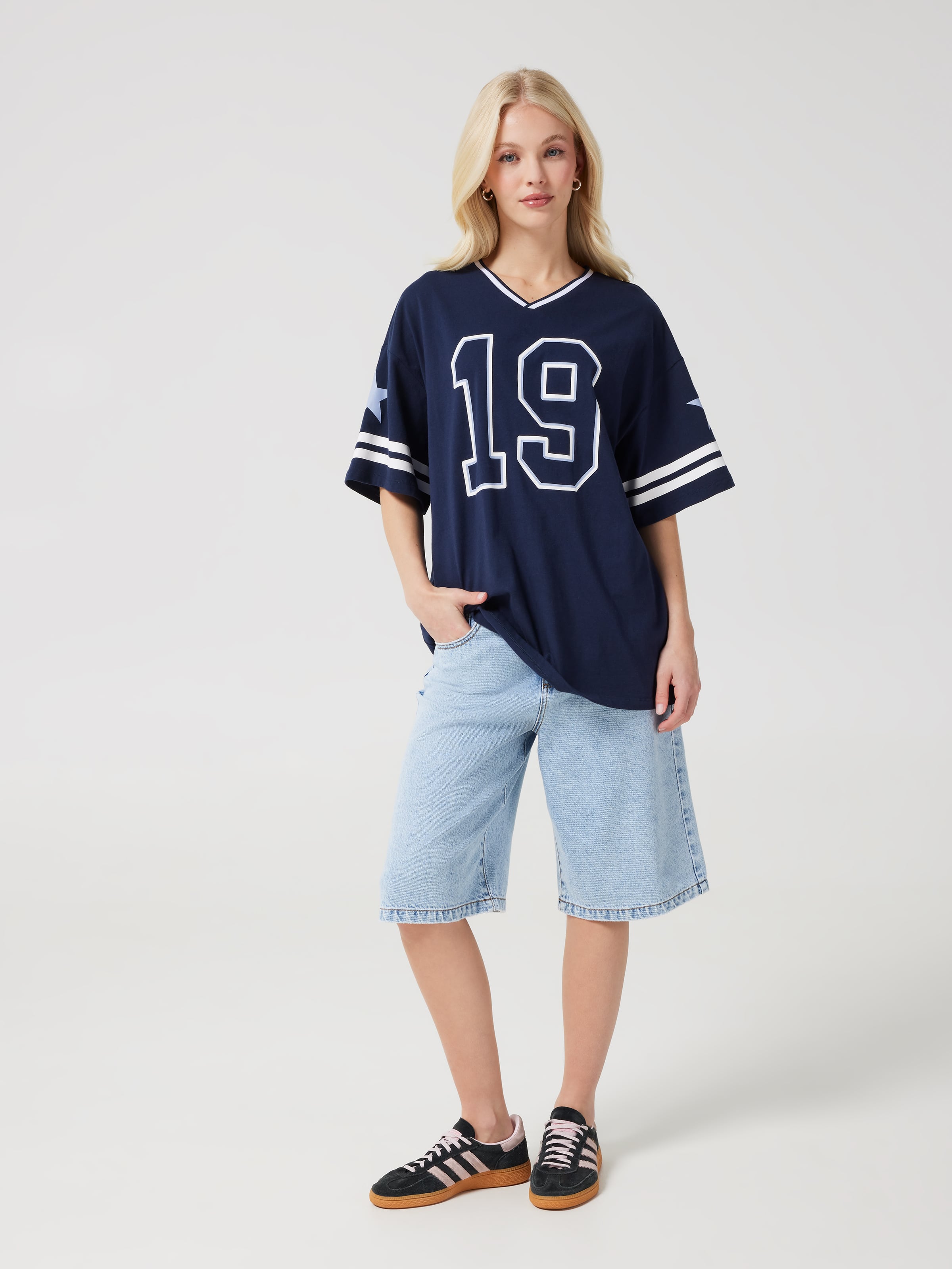 19 Jersey Oversized Tee