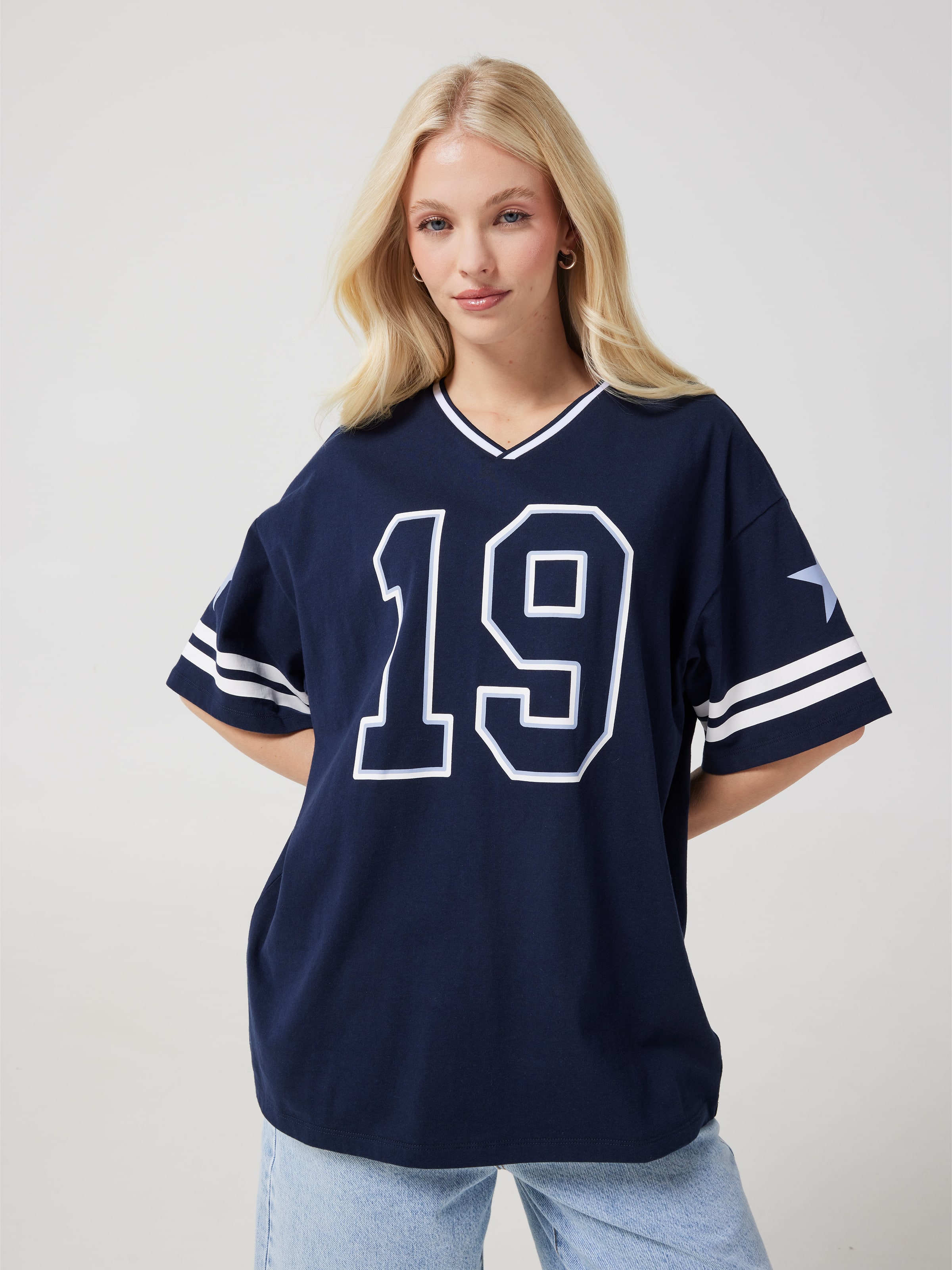 19 Jersey Oversized Tee