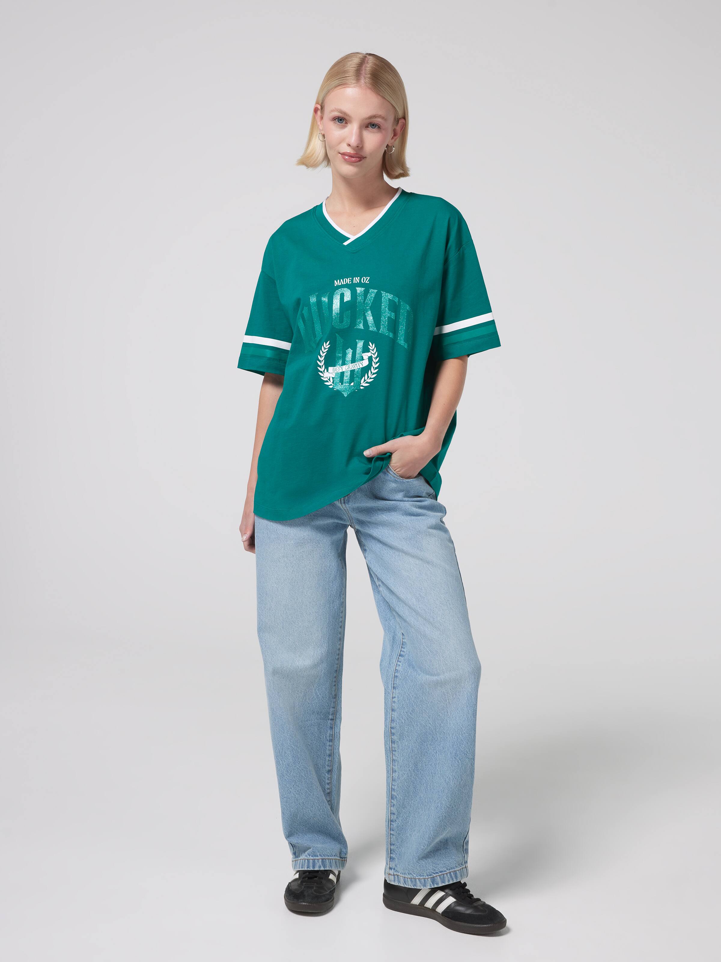 Wicked Elphaba Oversized V Neck Tee