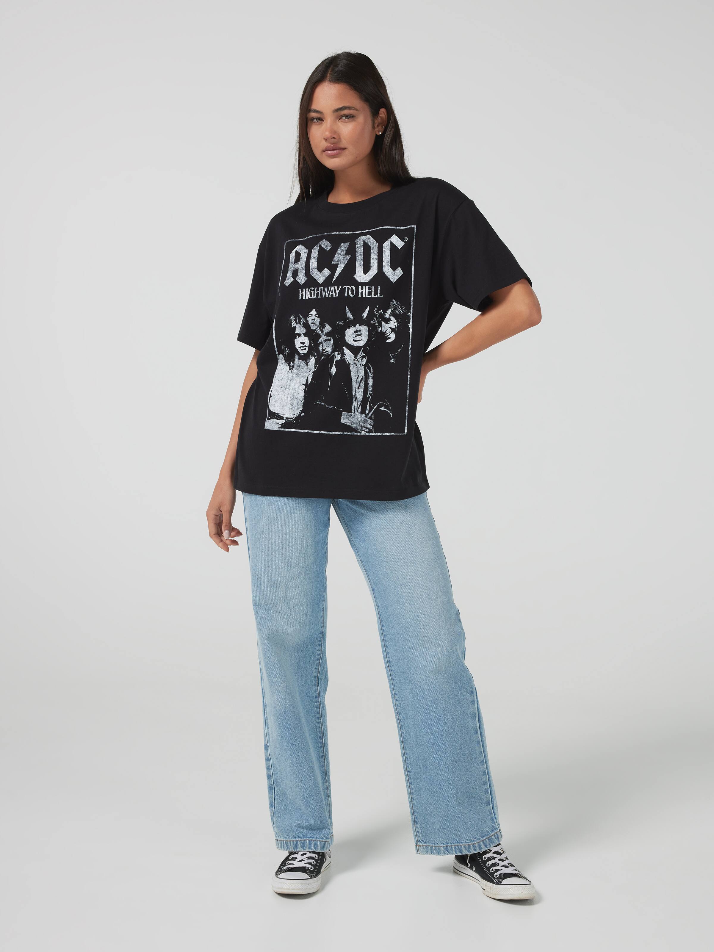 Music Acdc Oversized Tee