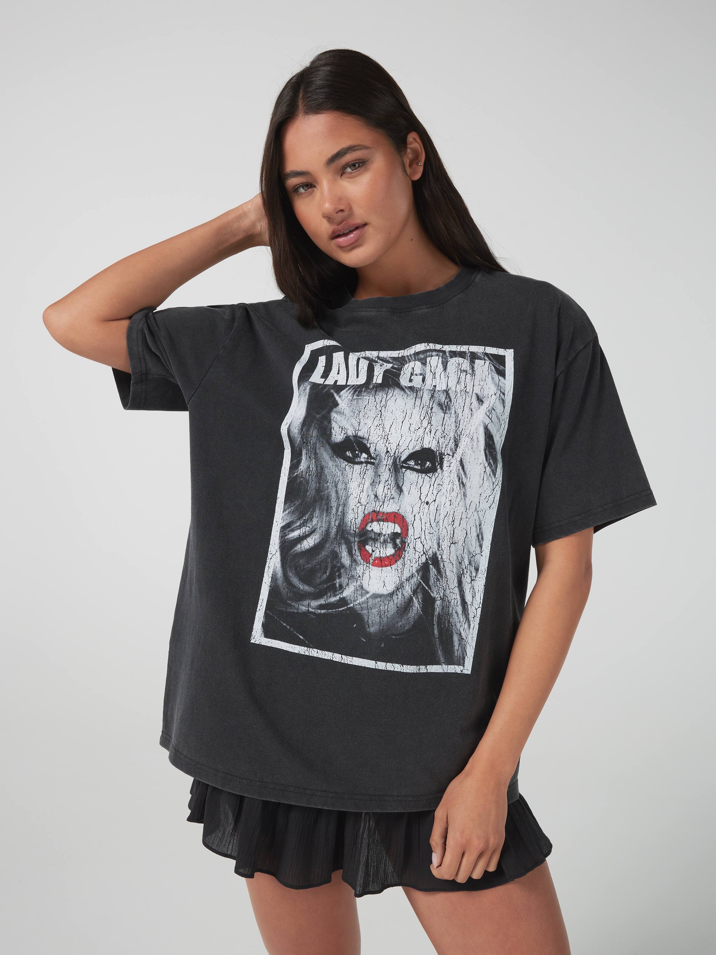 Music Lady Gaga Icon Oversized Tee
