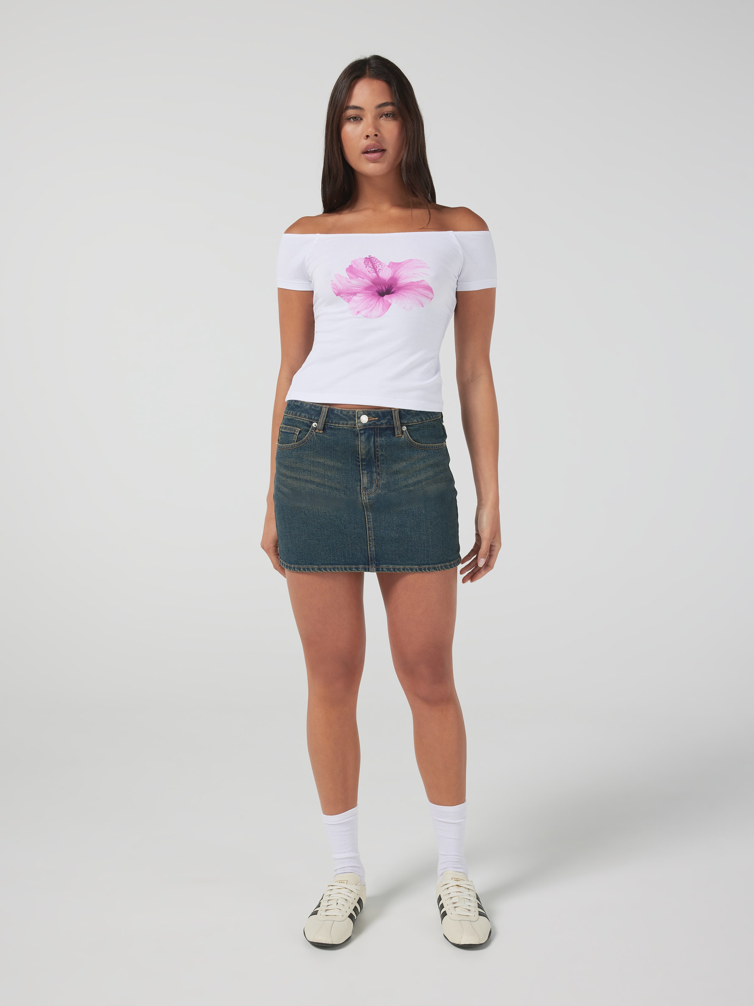 Hibiscus Off The Shoulder Tee