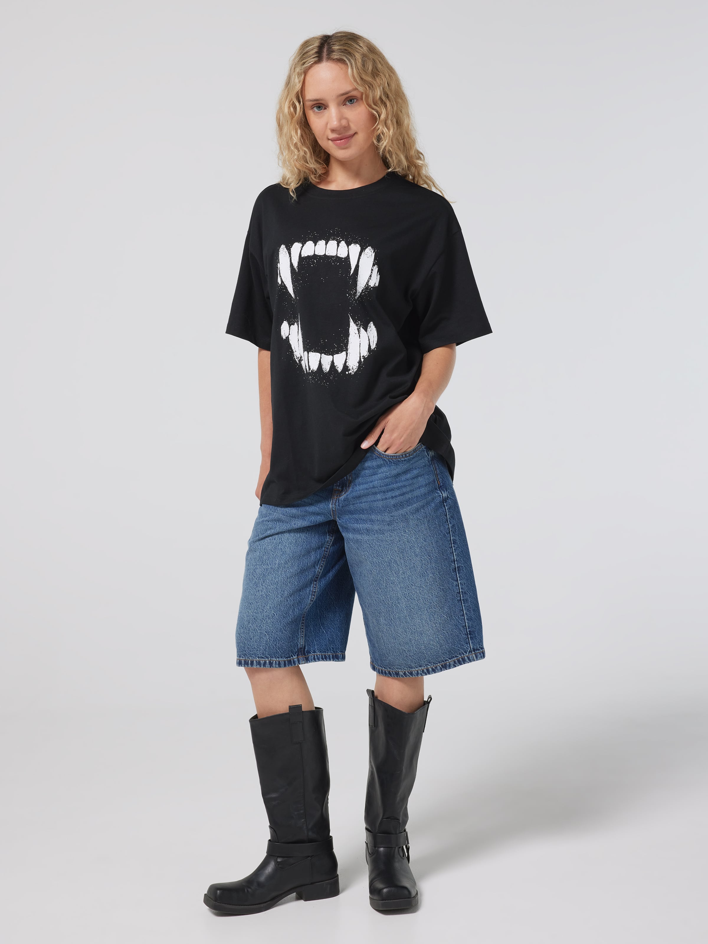 Vampire Teeth Oversized Tee