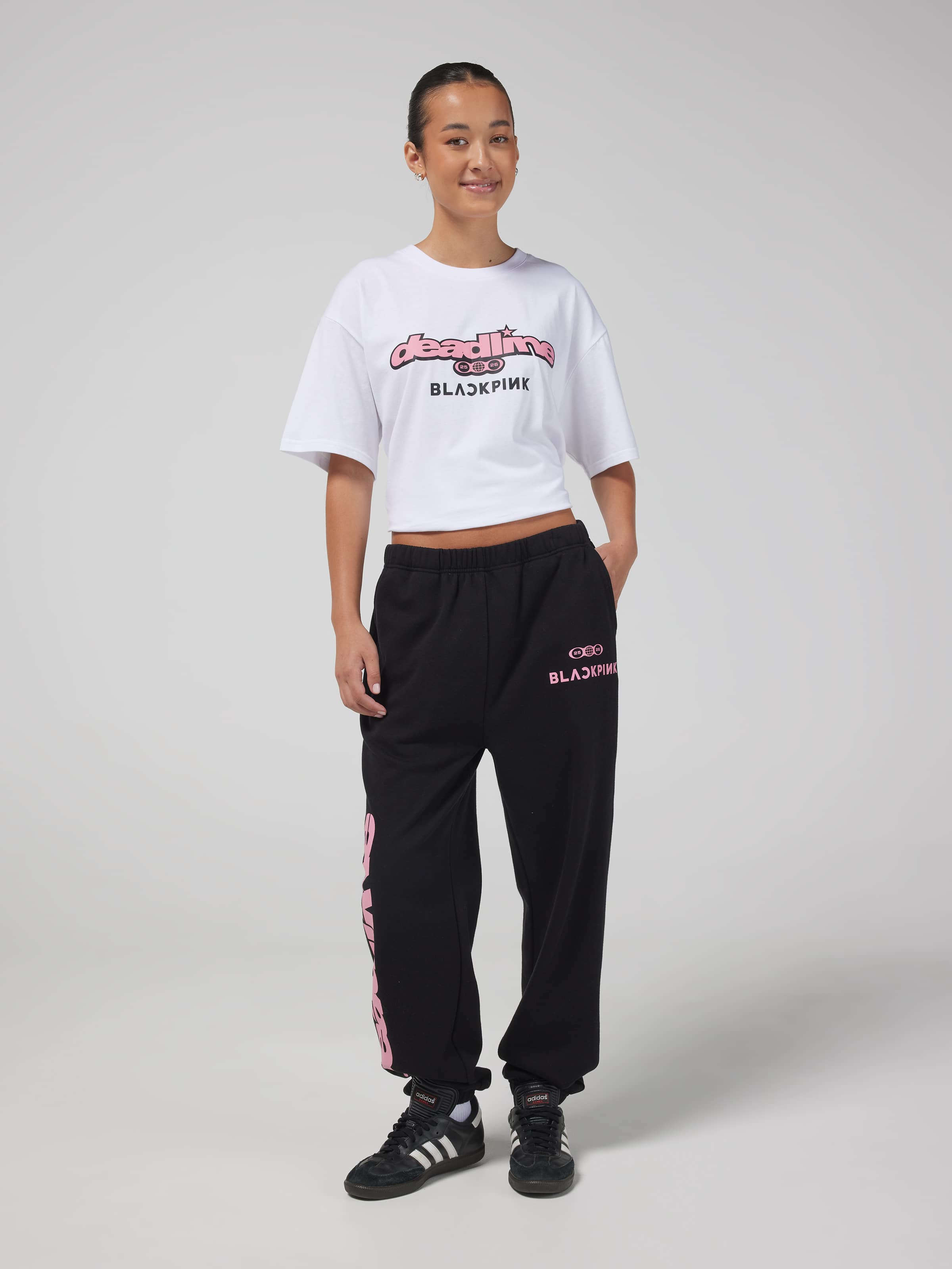 Music Black Pink Oversized Tee