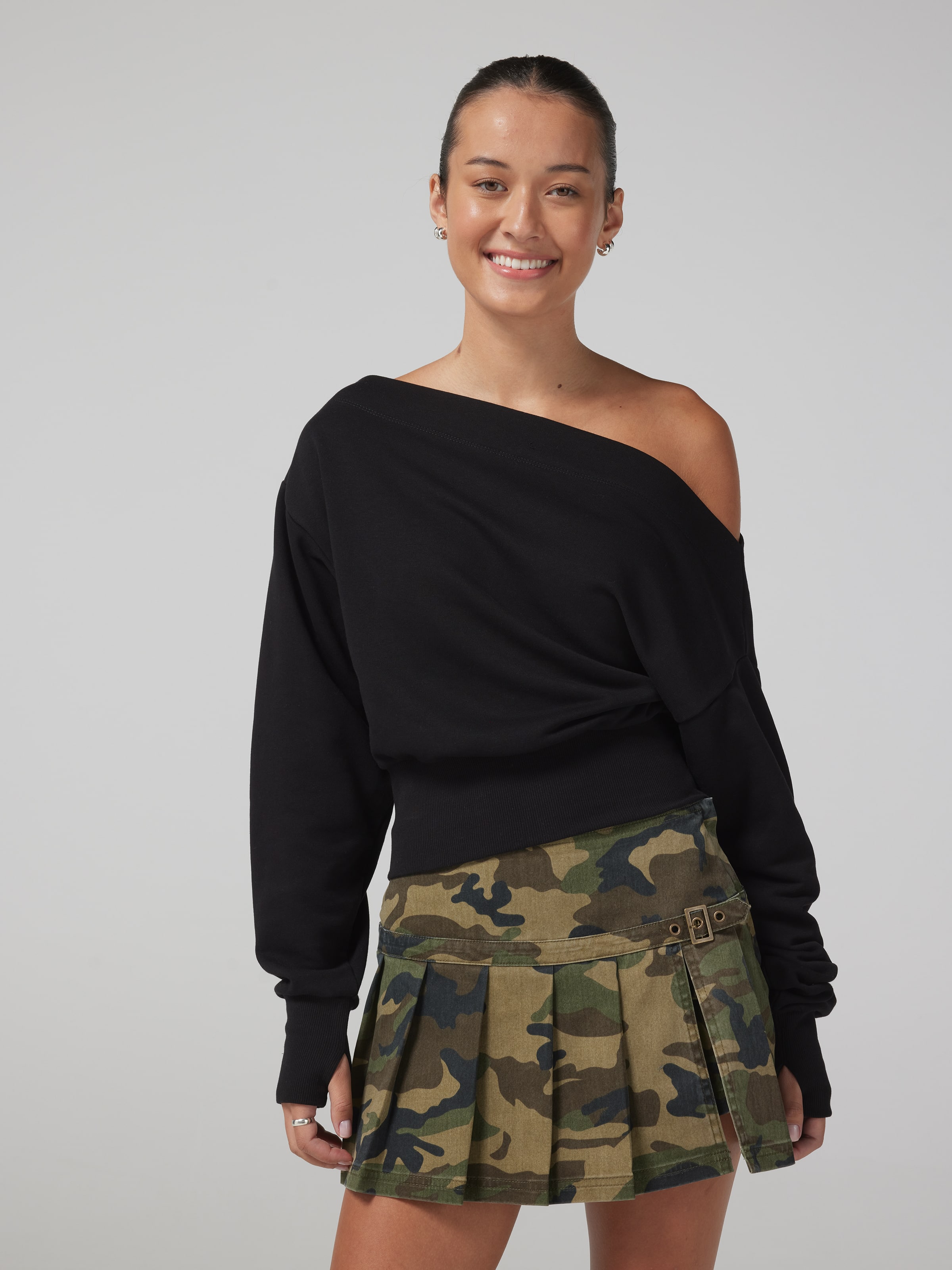 Wide Band Off The Shoulder Sweat