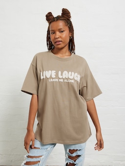 Live Laugh Lie Down Oversized Tee