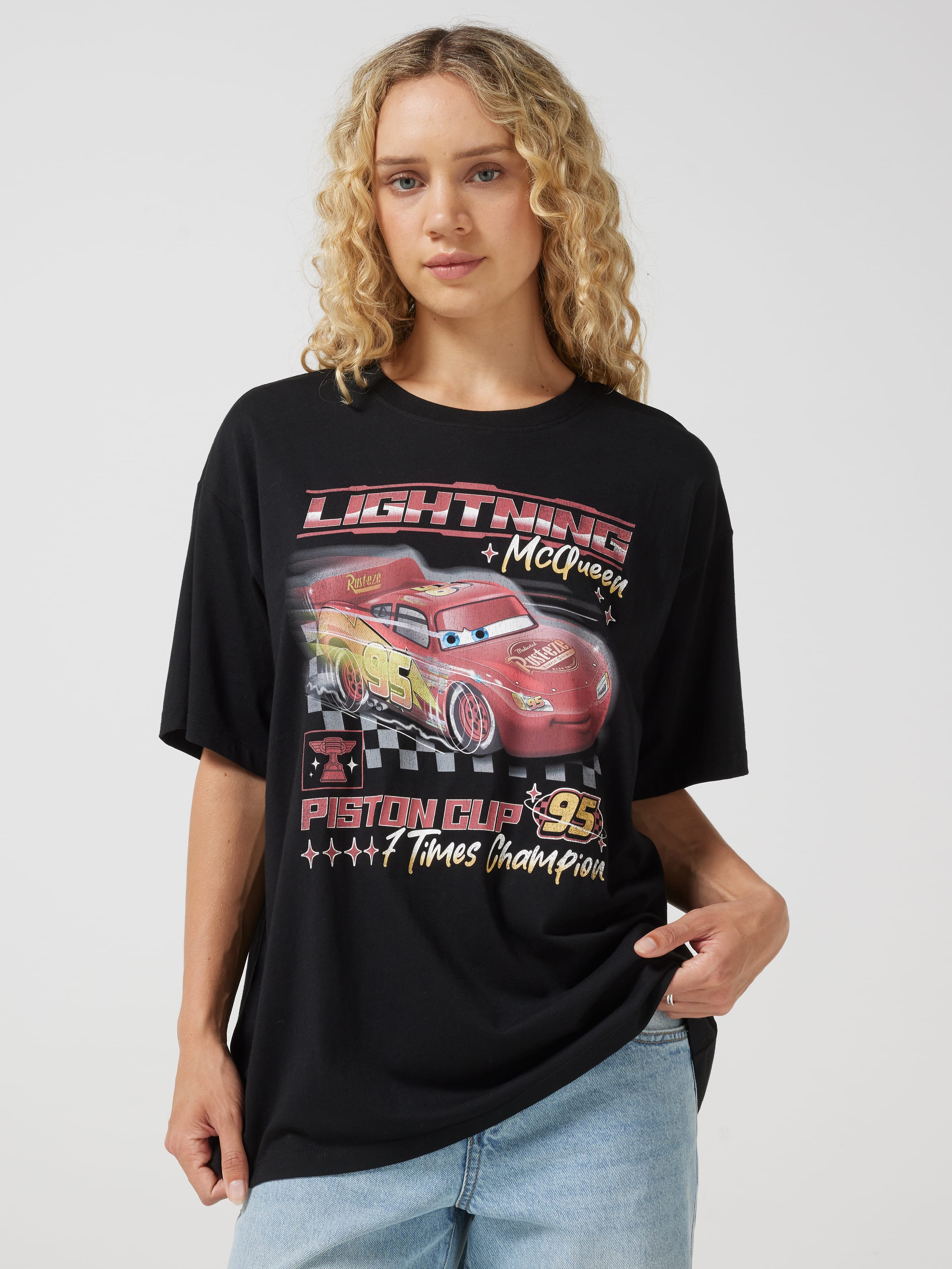 Cars Lightning Mcqueen Racing Oversized Tee