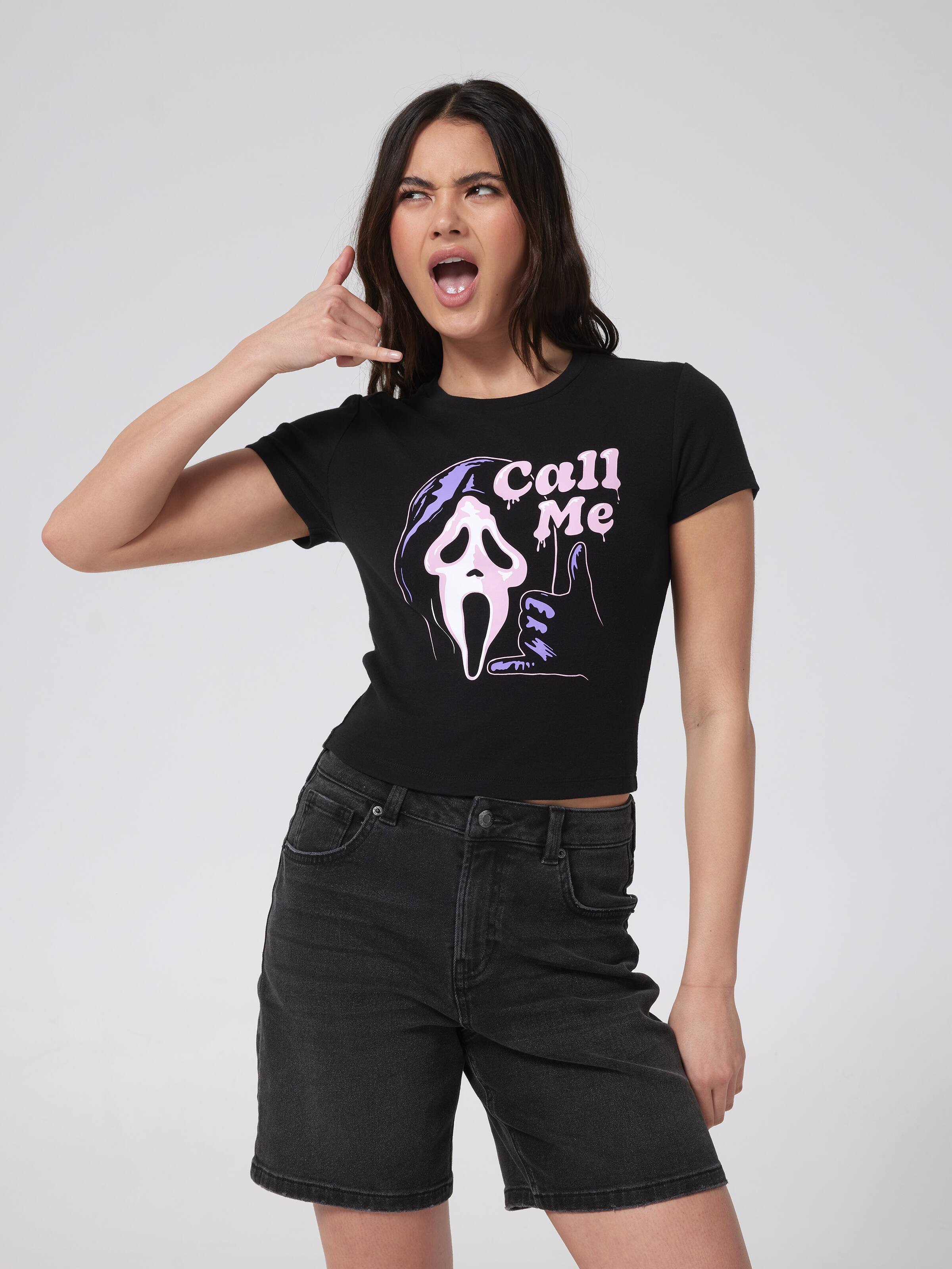 Ghost Face Call Me Baby Tee