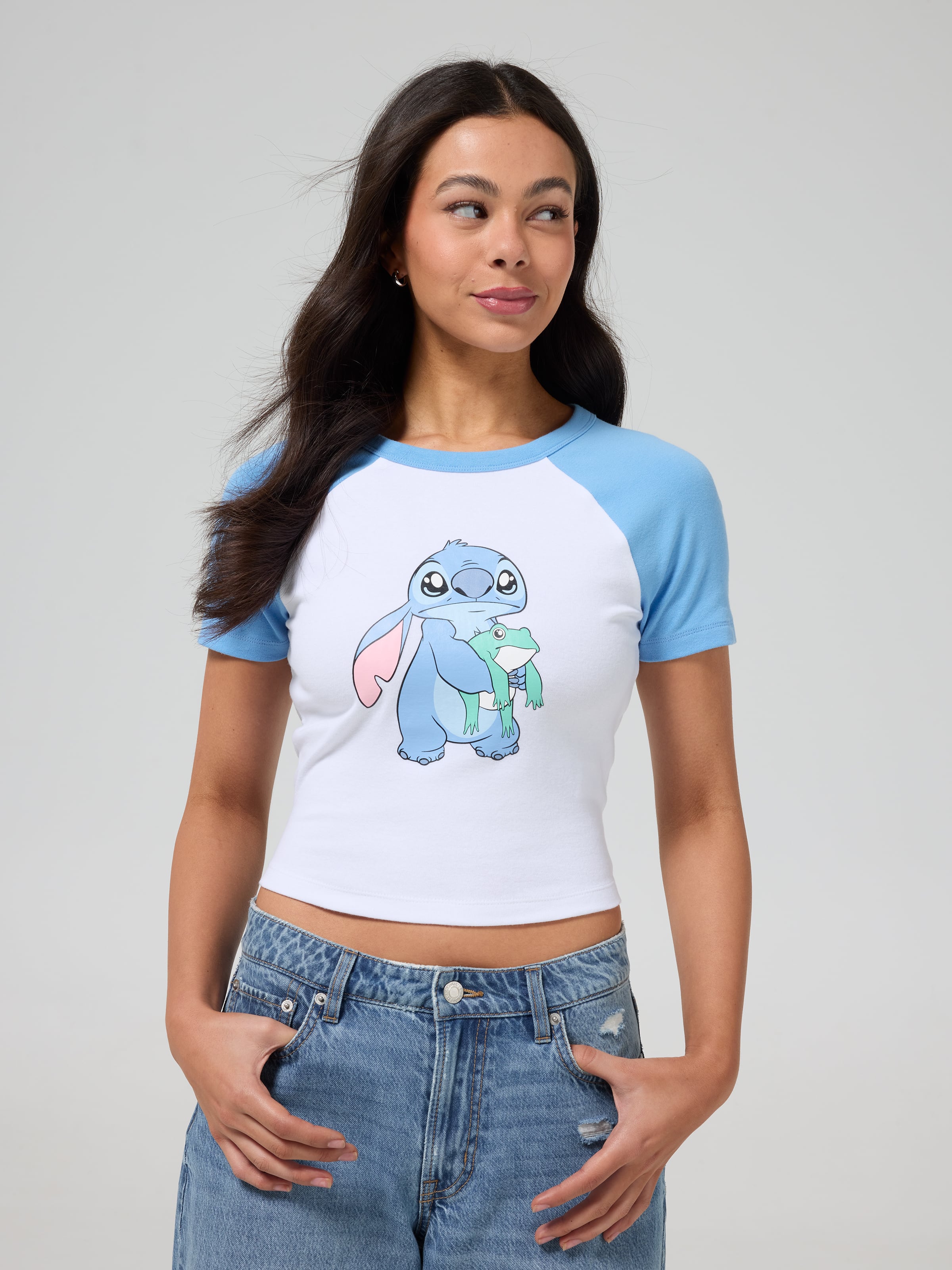 Lilo & Stitch Frog Baby Raglan