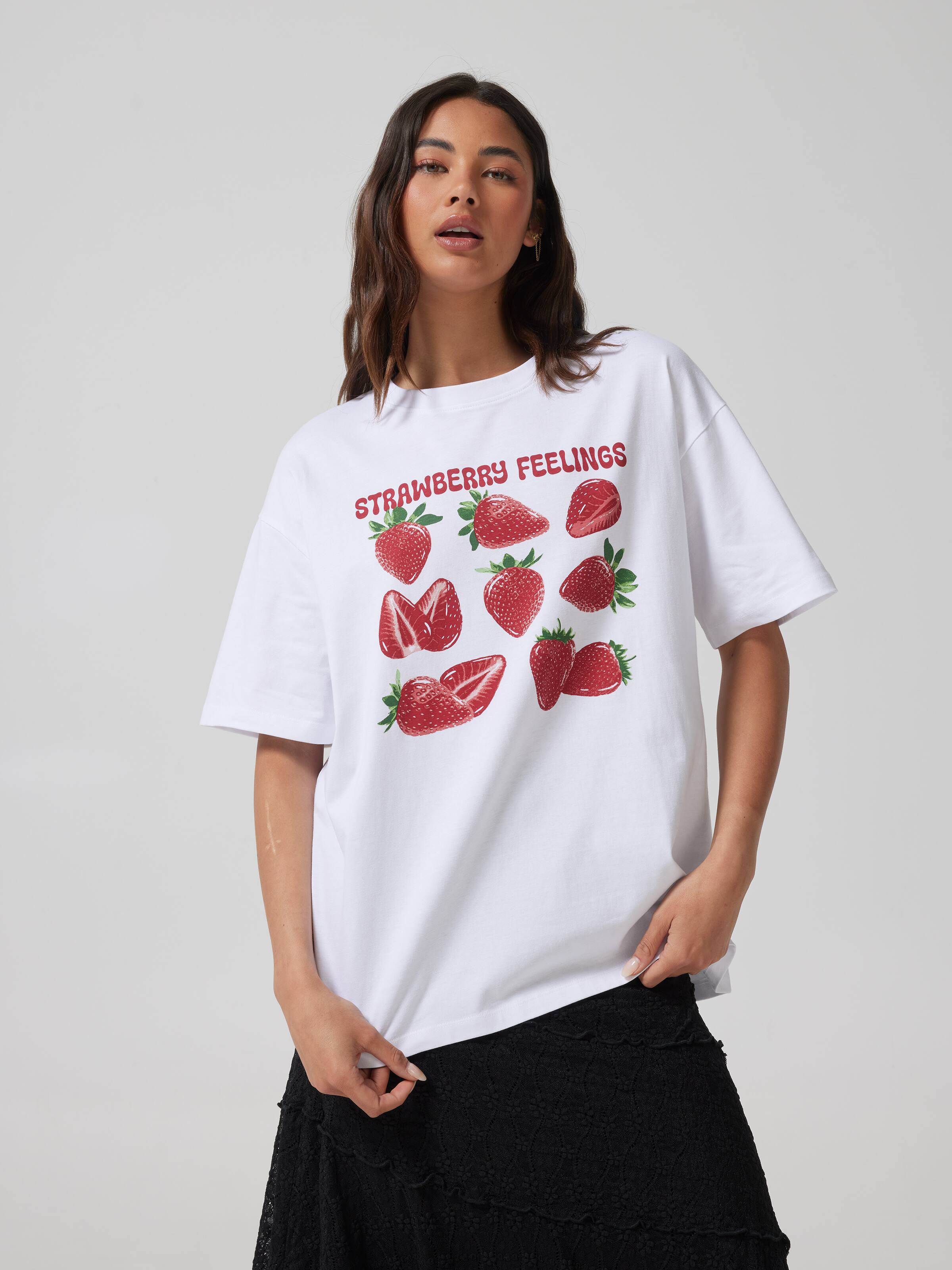 Strawberry Feelings Oversized Tee