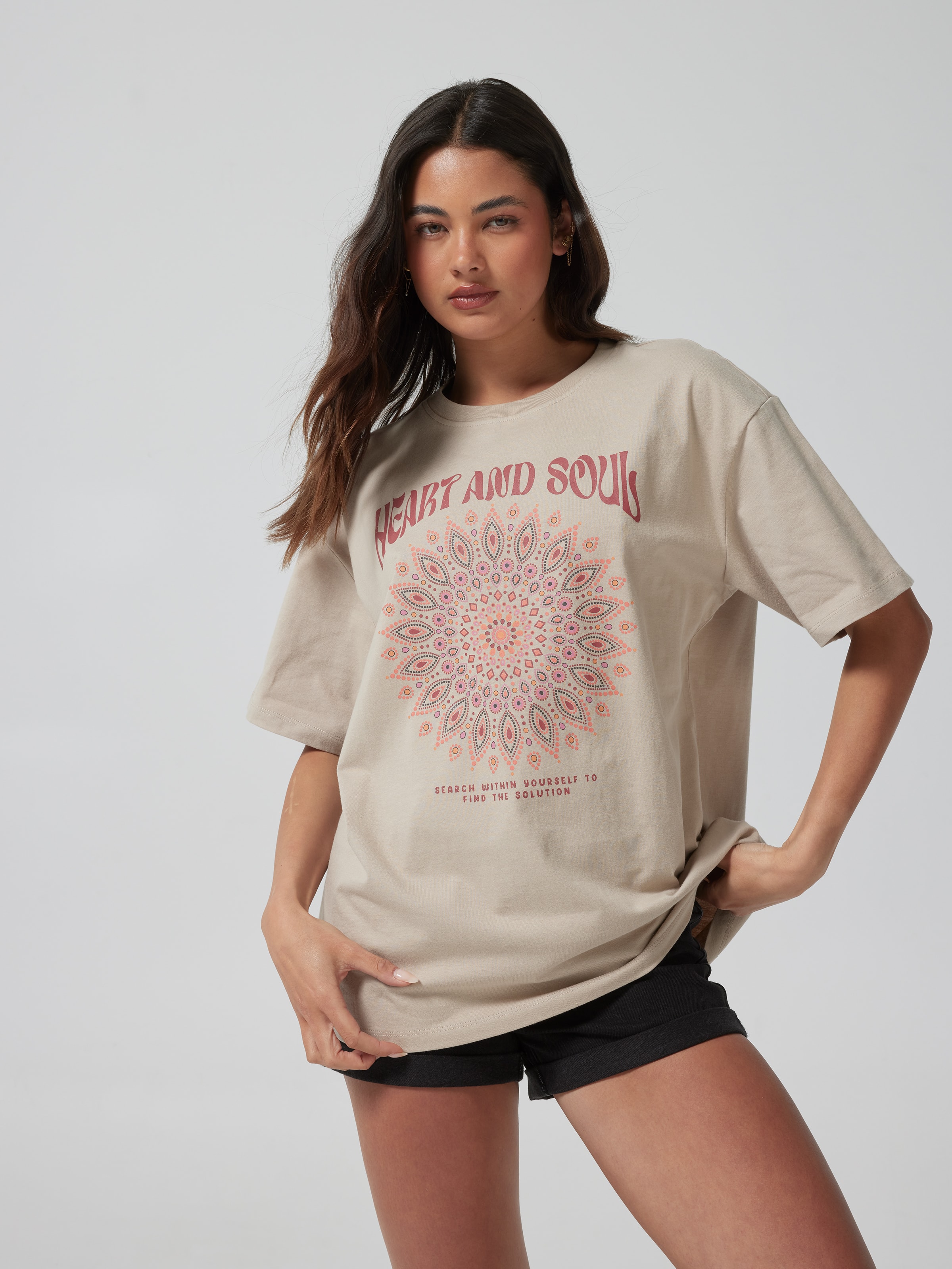Heart & Soul Mandala Oversized Tee