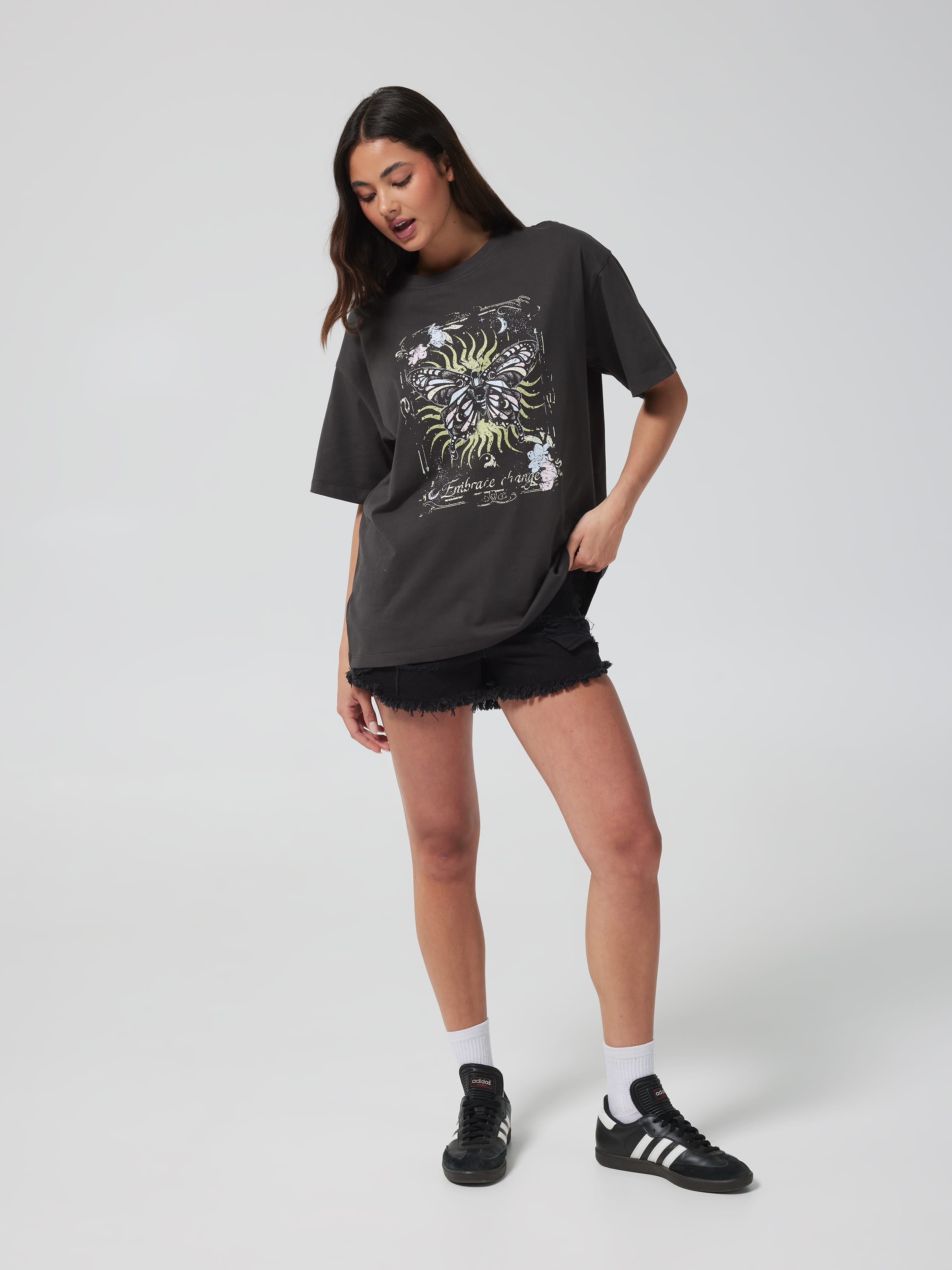 Boho Butterfly Oversized Tee