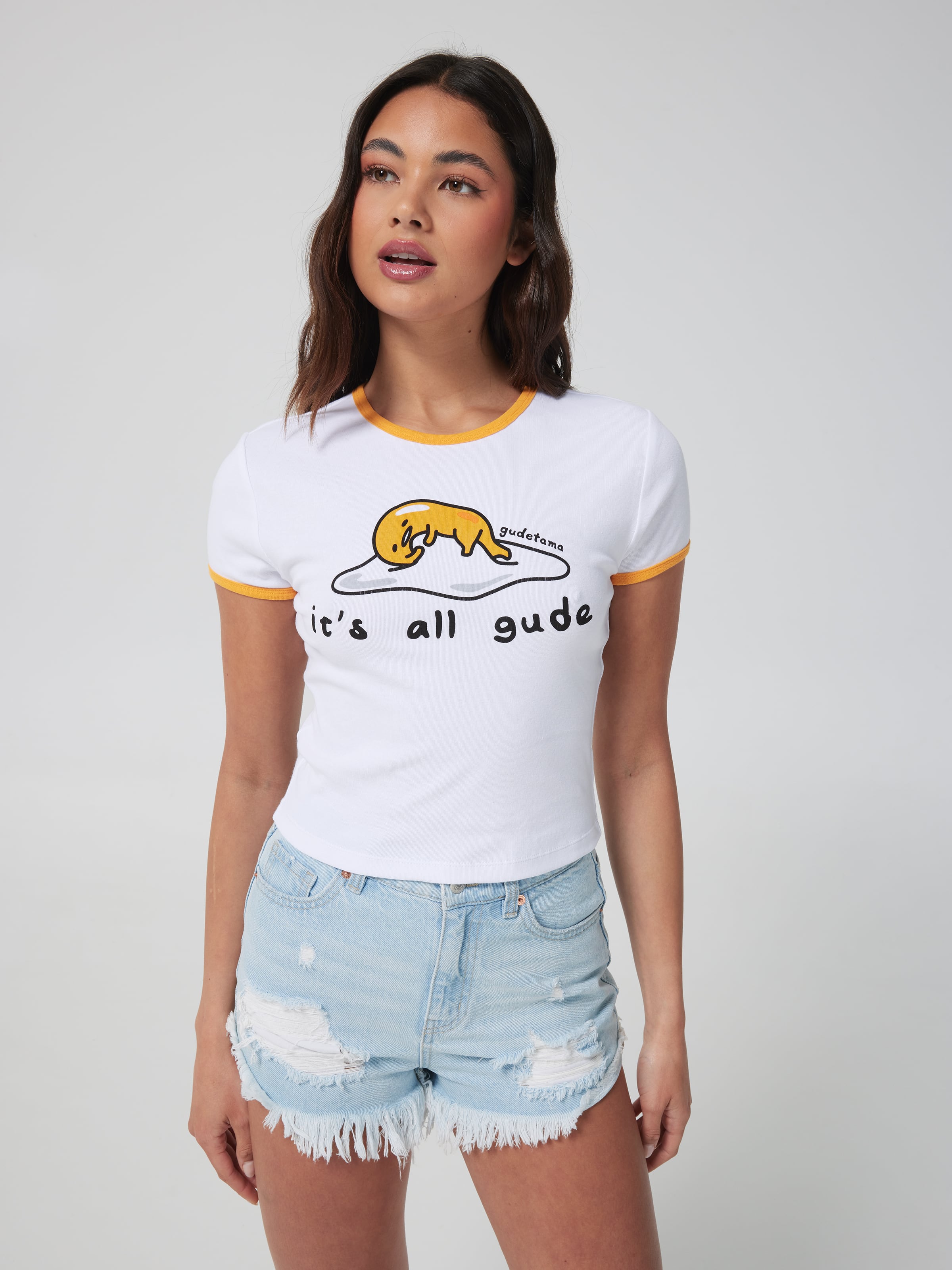 Gudetama Baby Ringer Tee