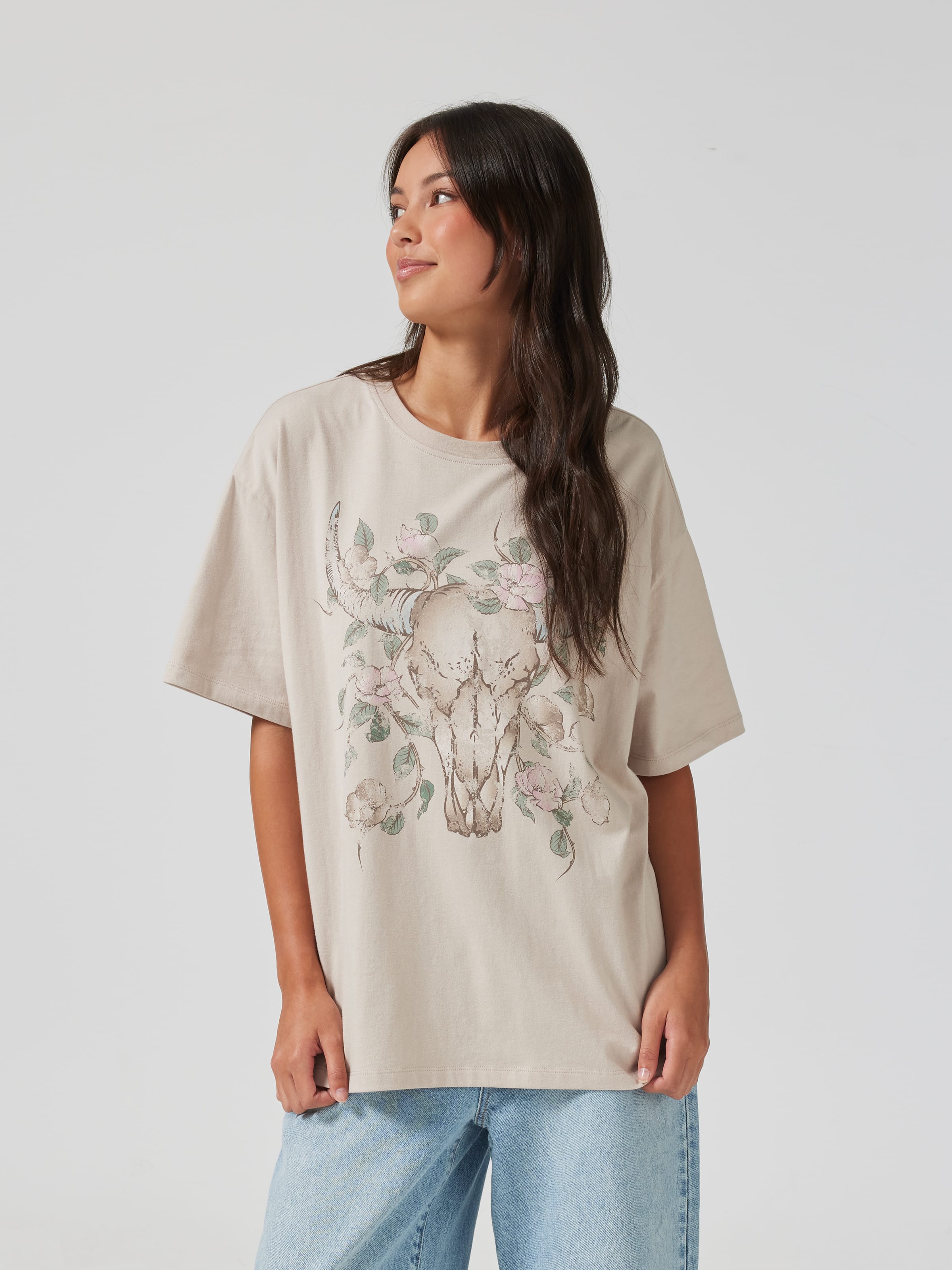 Mystic Cowskull Oversized Tee
