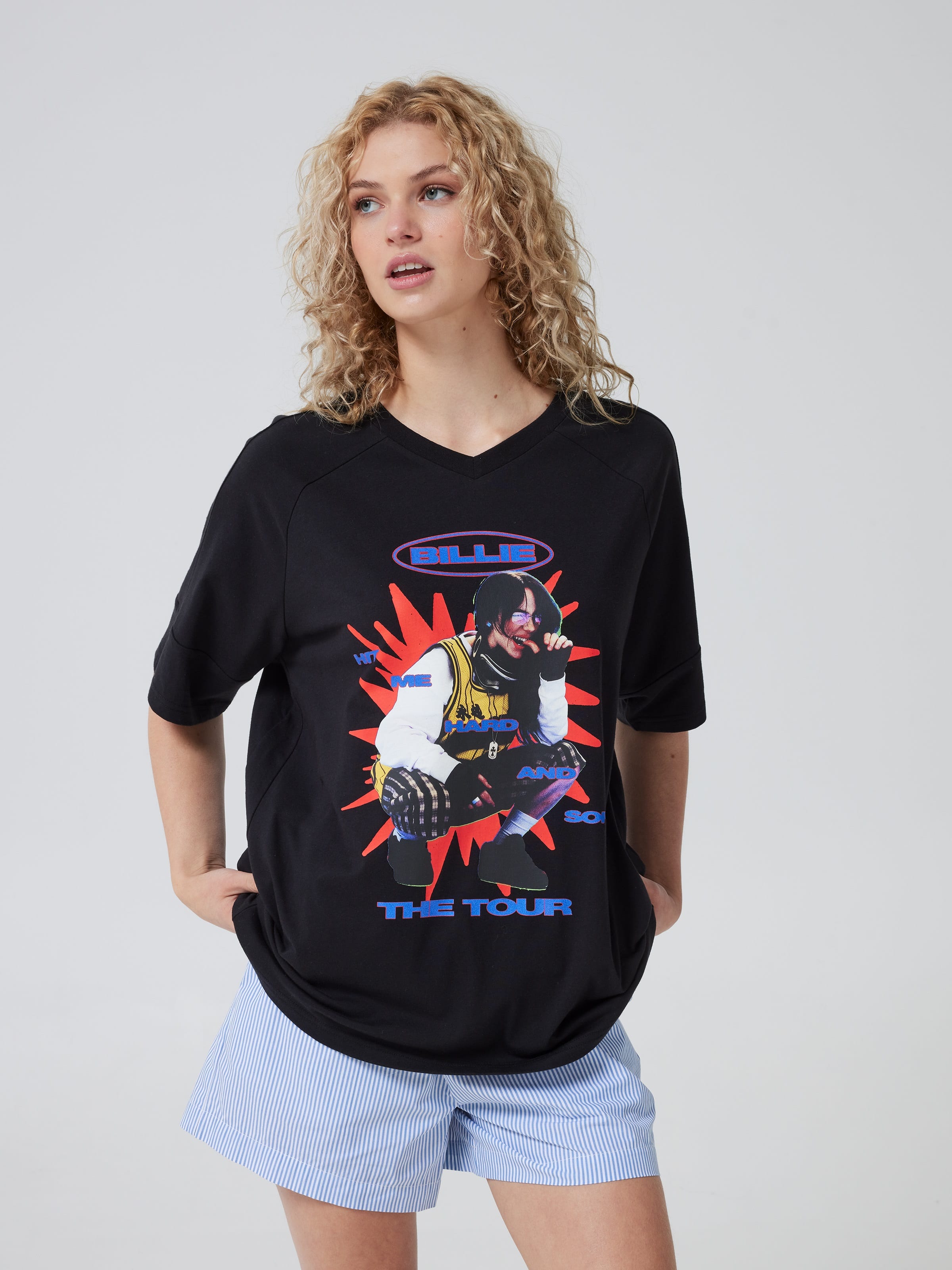 Music Billie V Neck Tour Tee