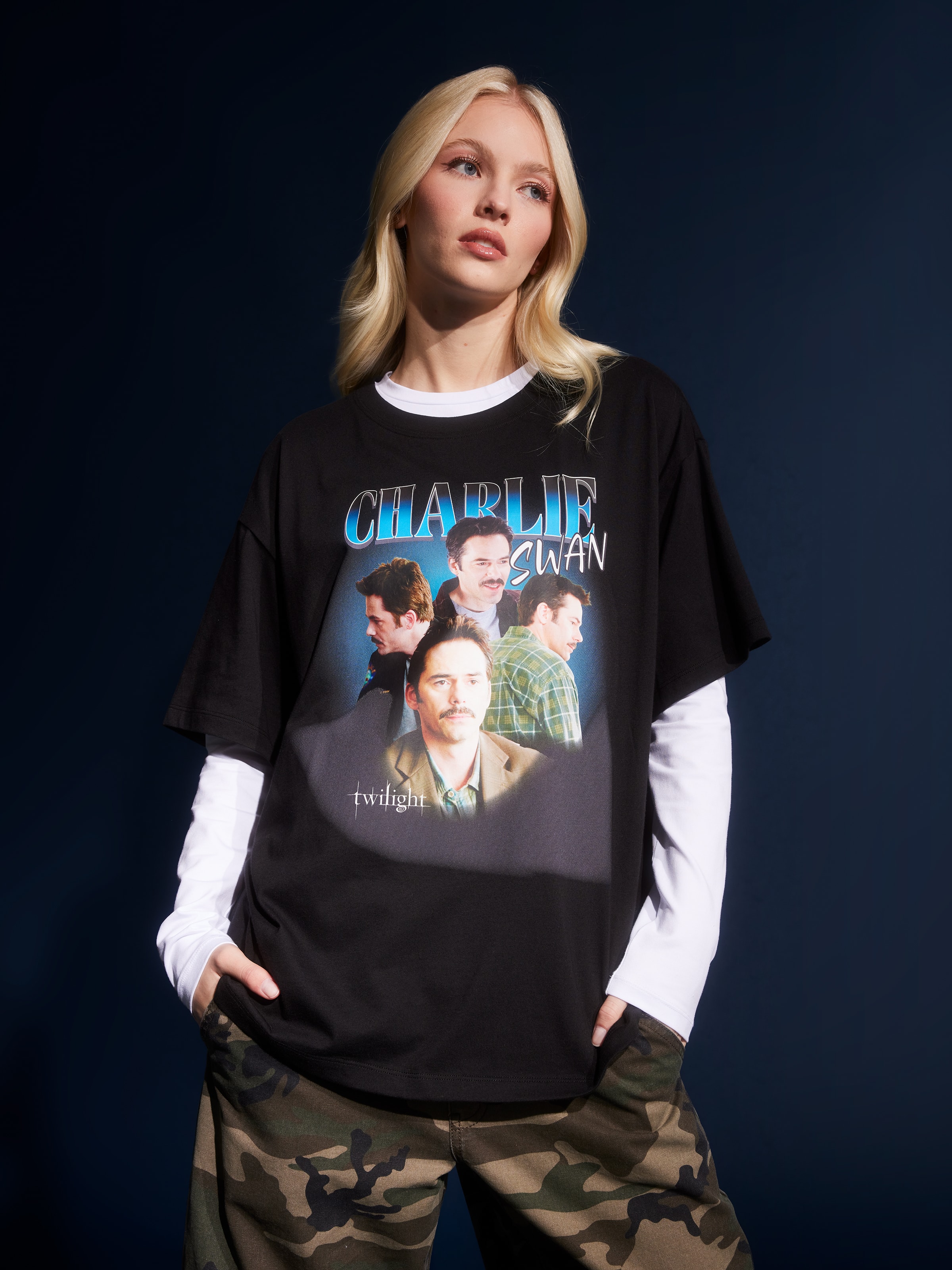 Twilight Charlie Swan Oversized Tee