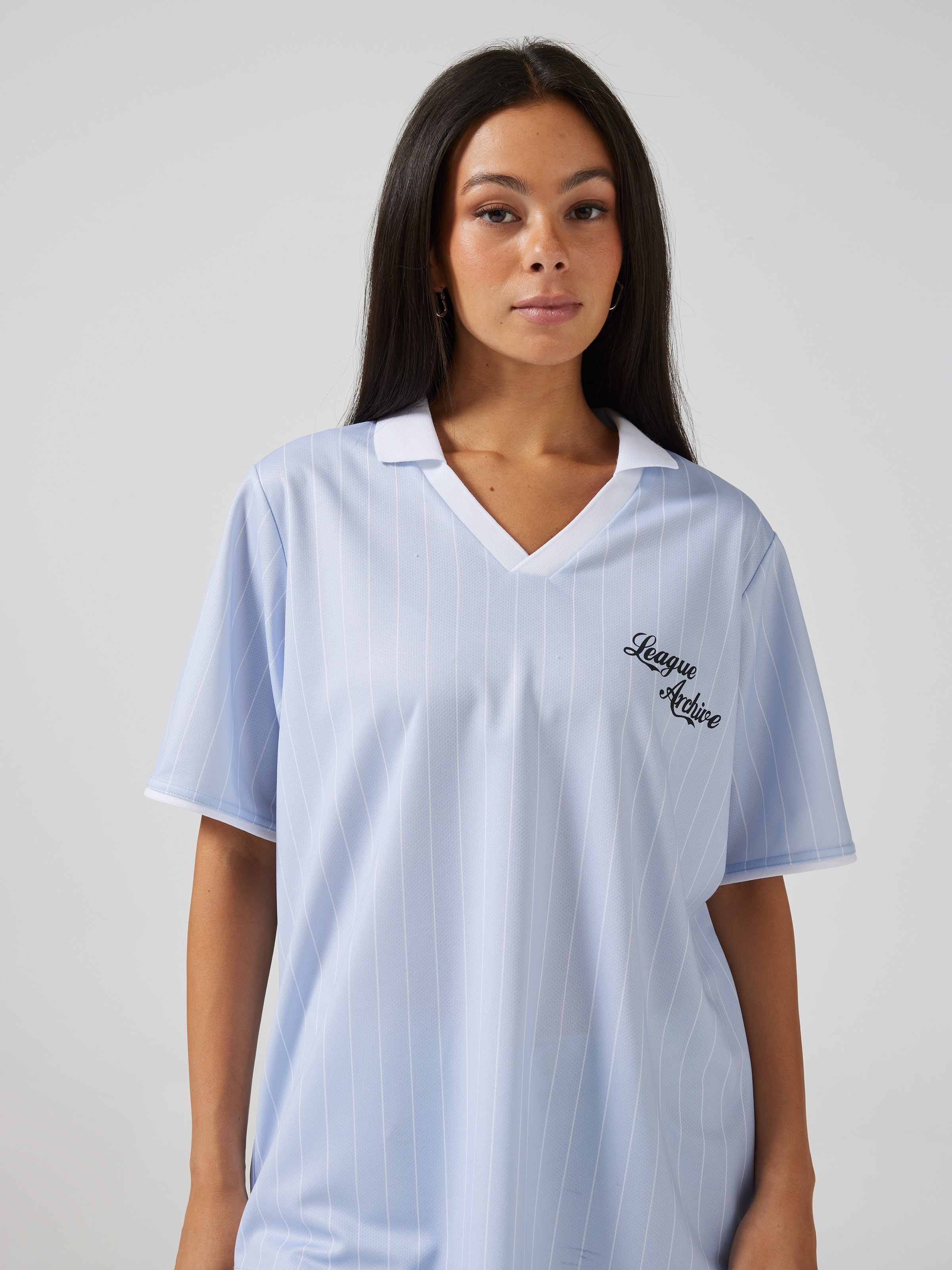 League Collar Jersey Oversized Tee