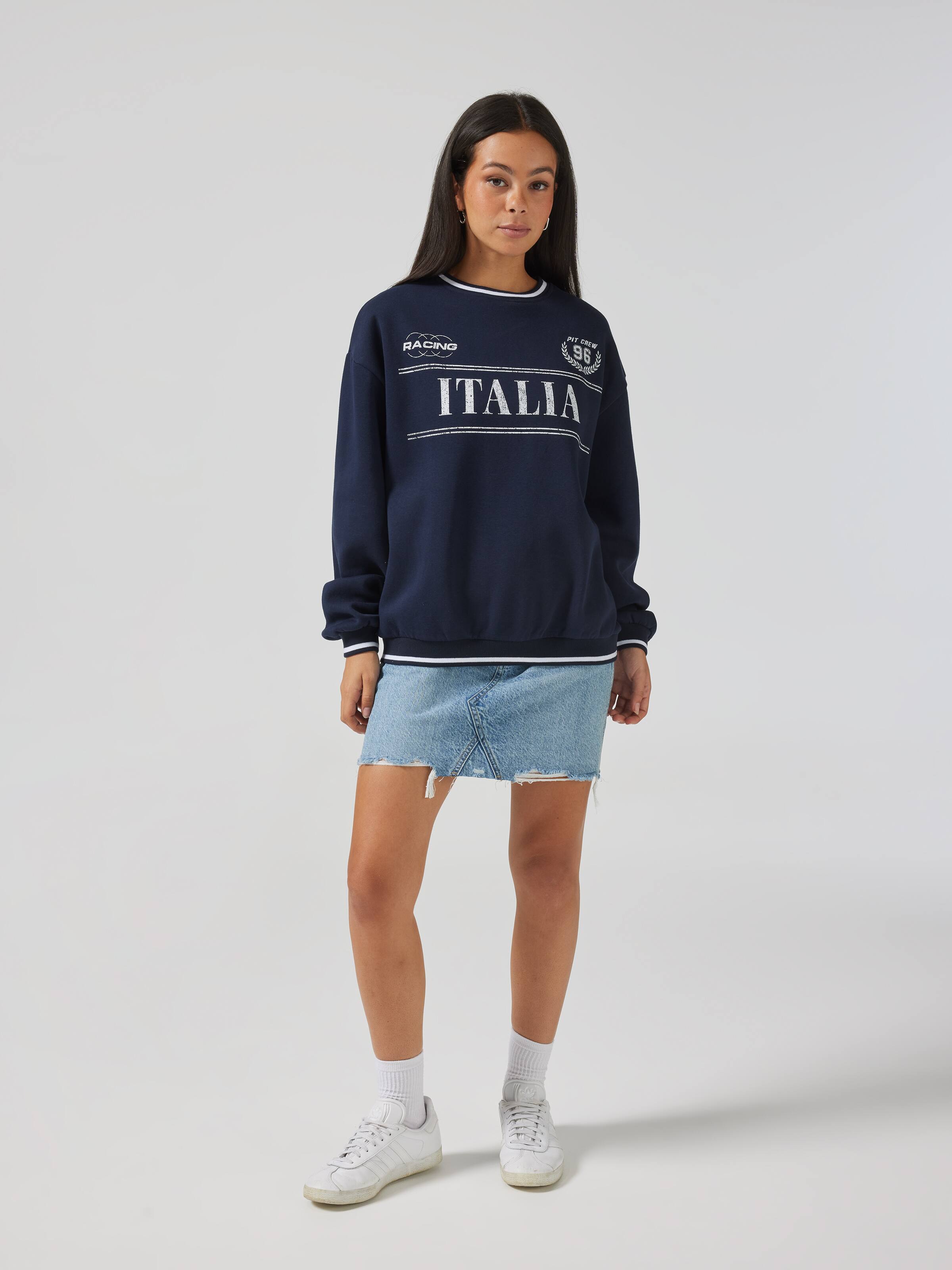 Italia Tipped Crew Sweat