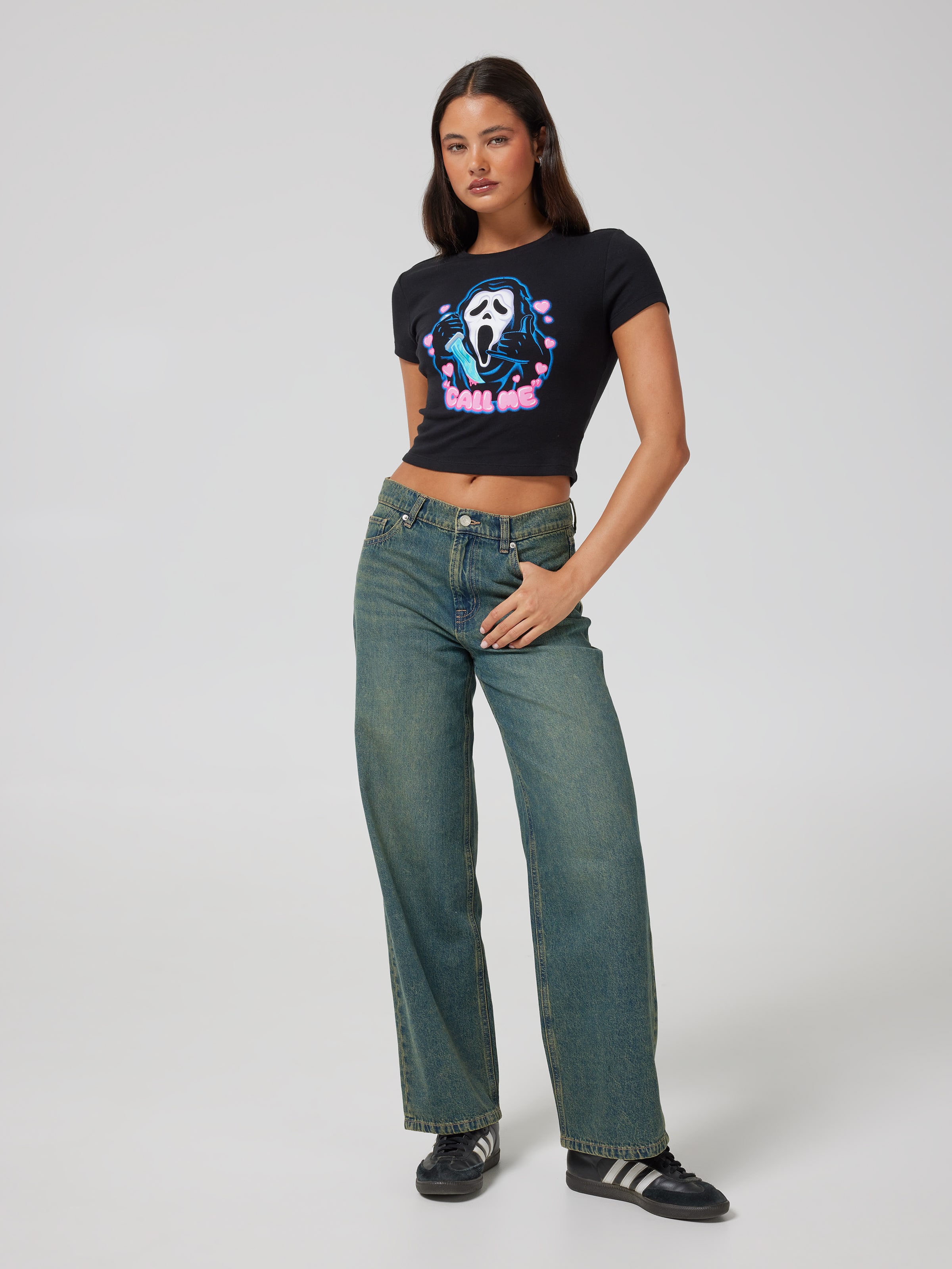 Ghost Face Grafitti Baby Tee