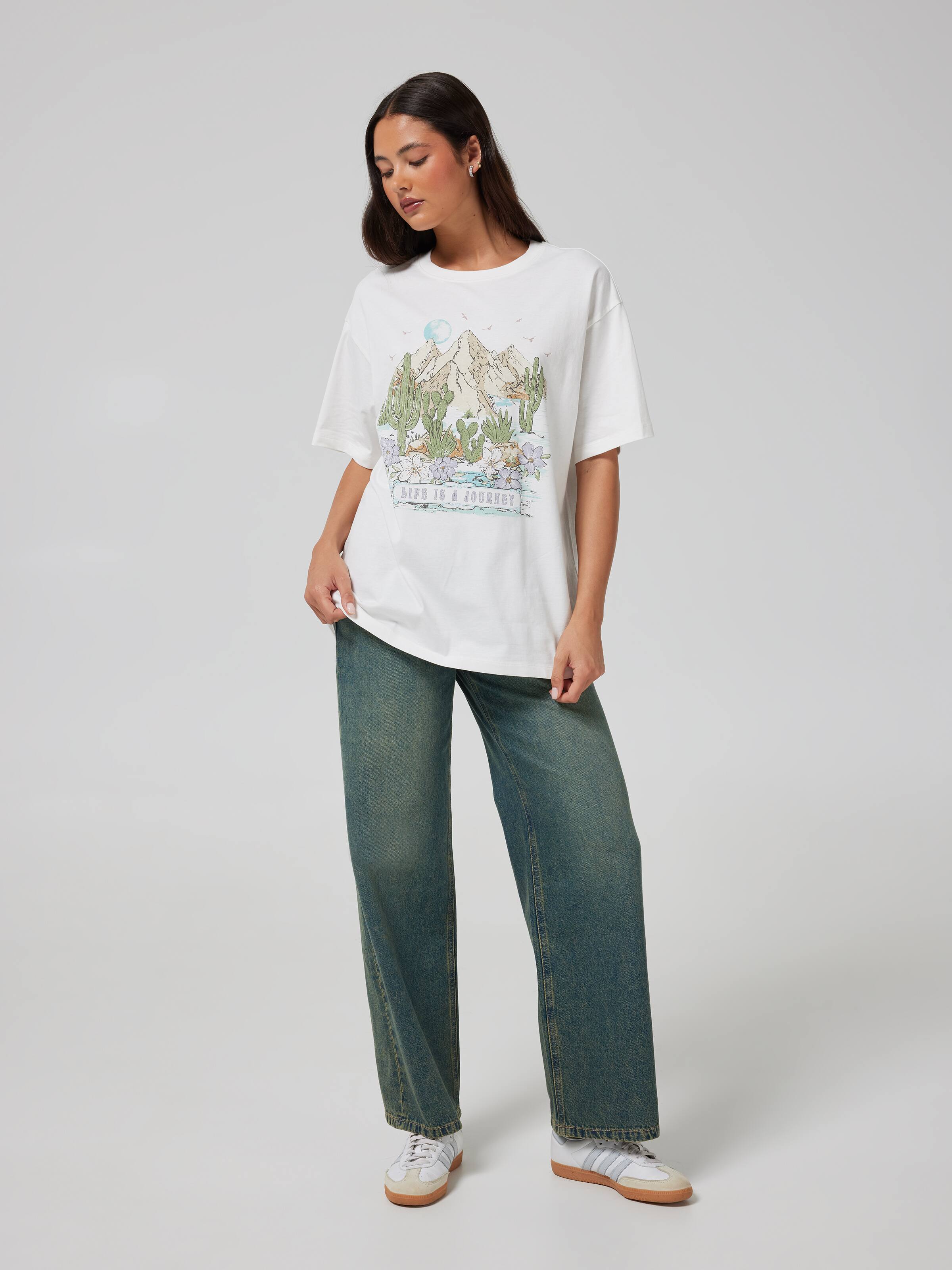 Life Is A Journey Oversized Tee