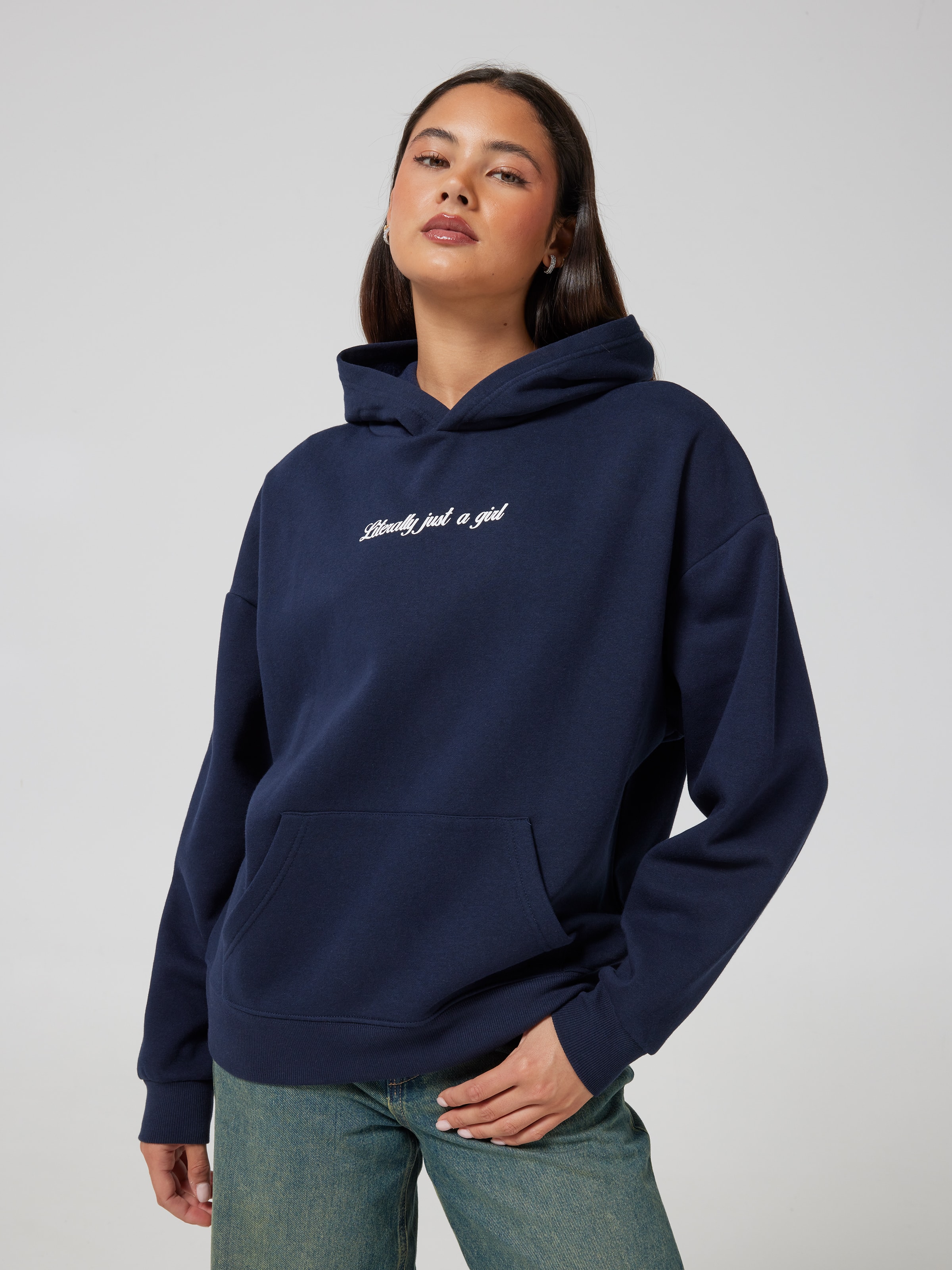 Just A Girl Teddy Oversized Hoodie