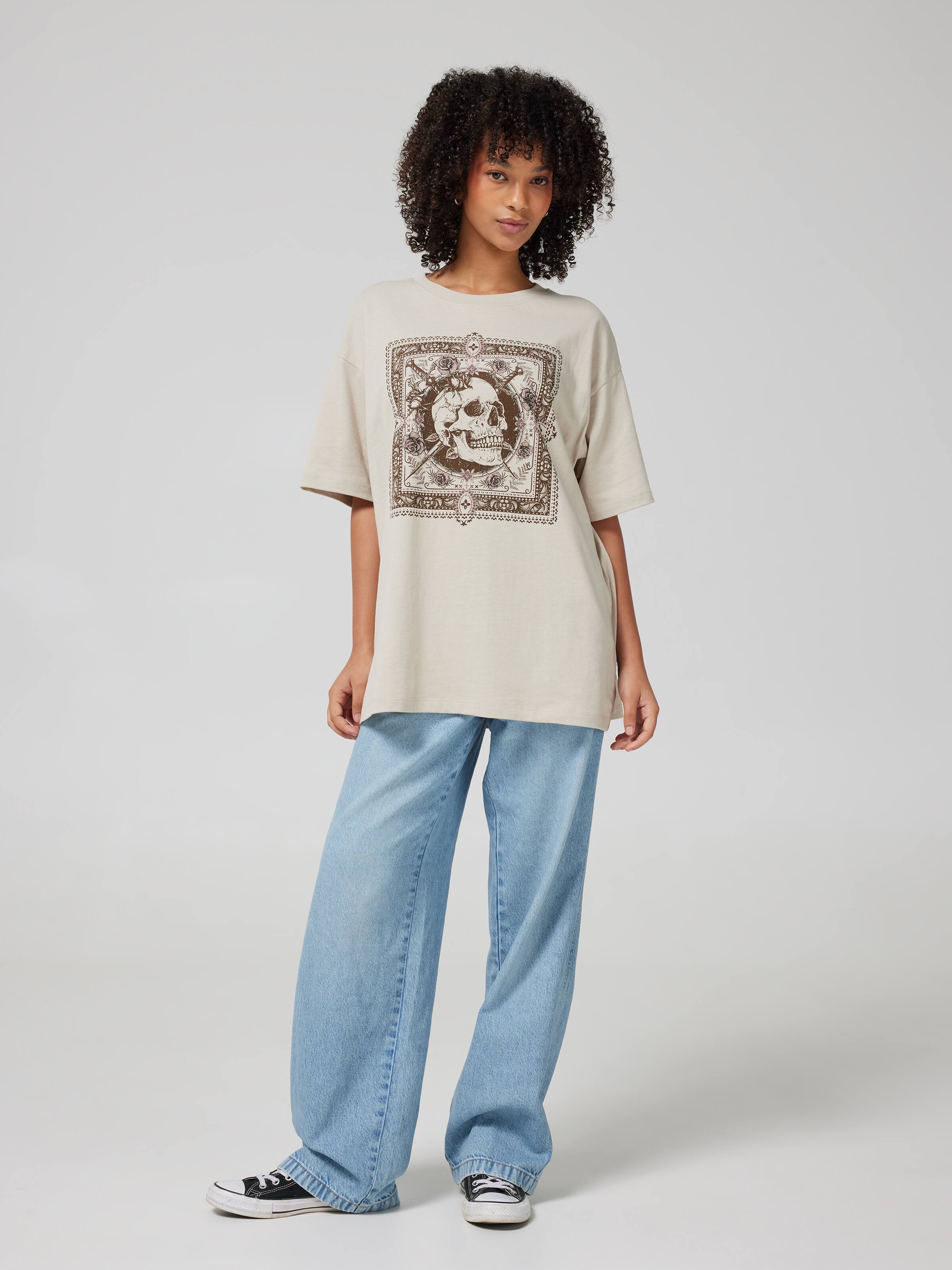 Boho Rock Bandana Oversized Tee