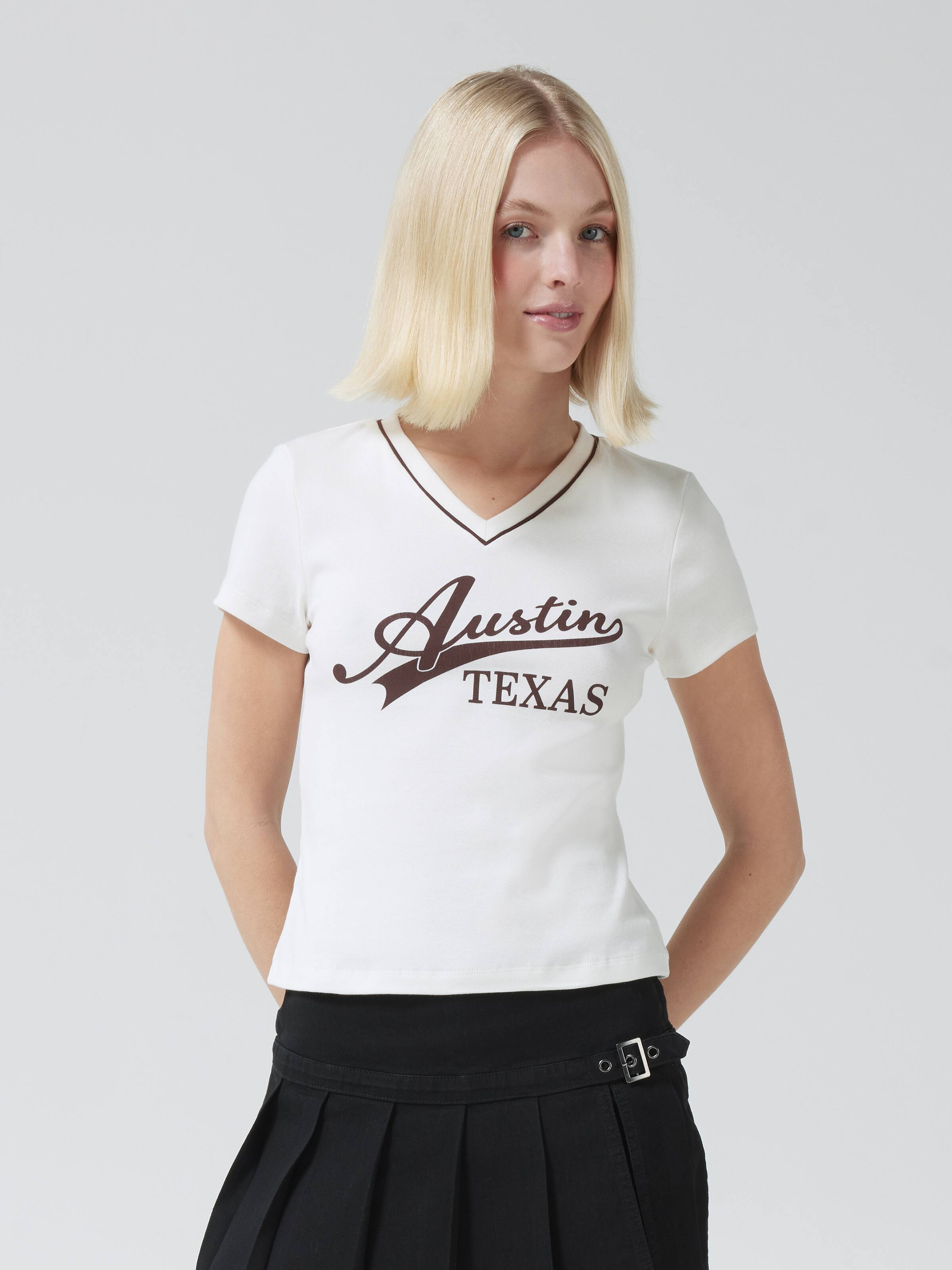 Austin V Neck Baby Tee