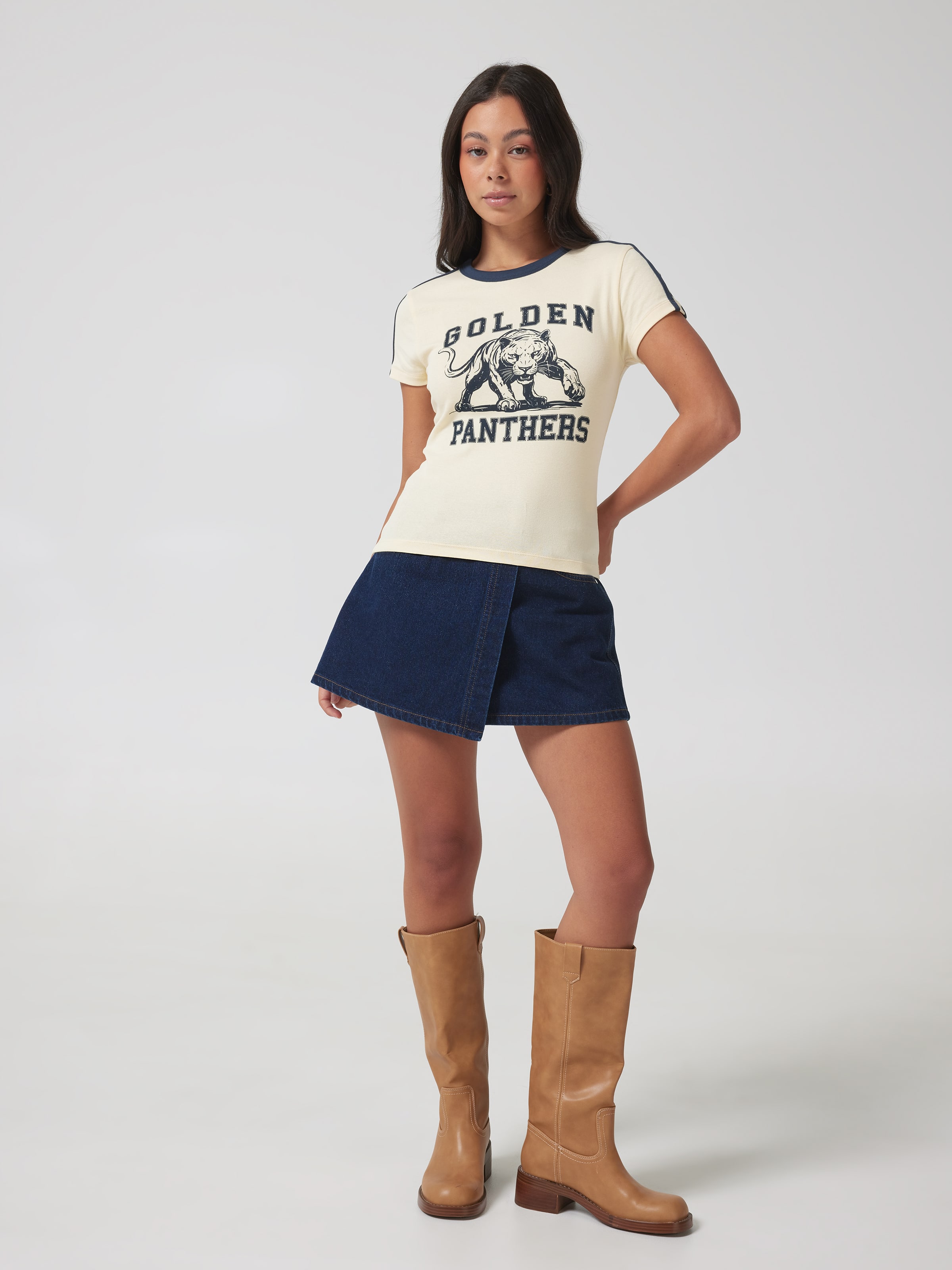 Panthers Taped Baby Ringer