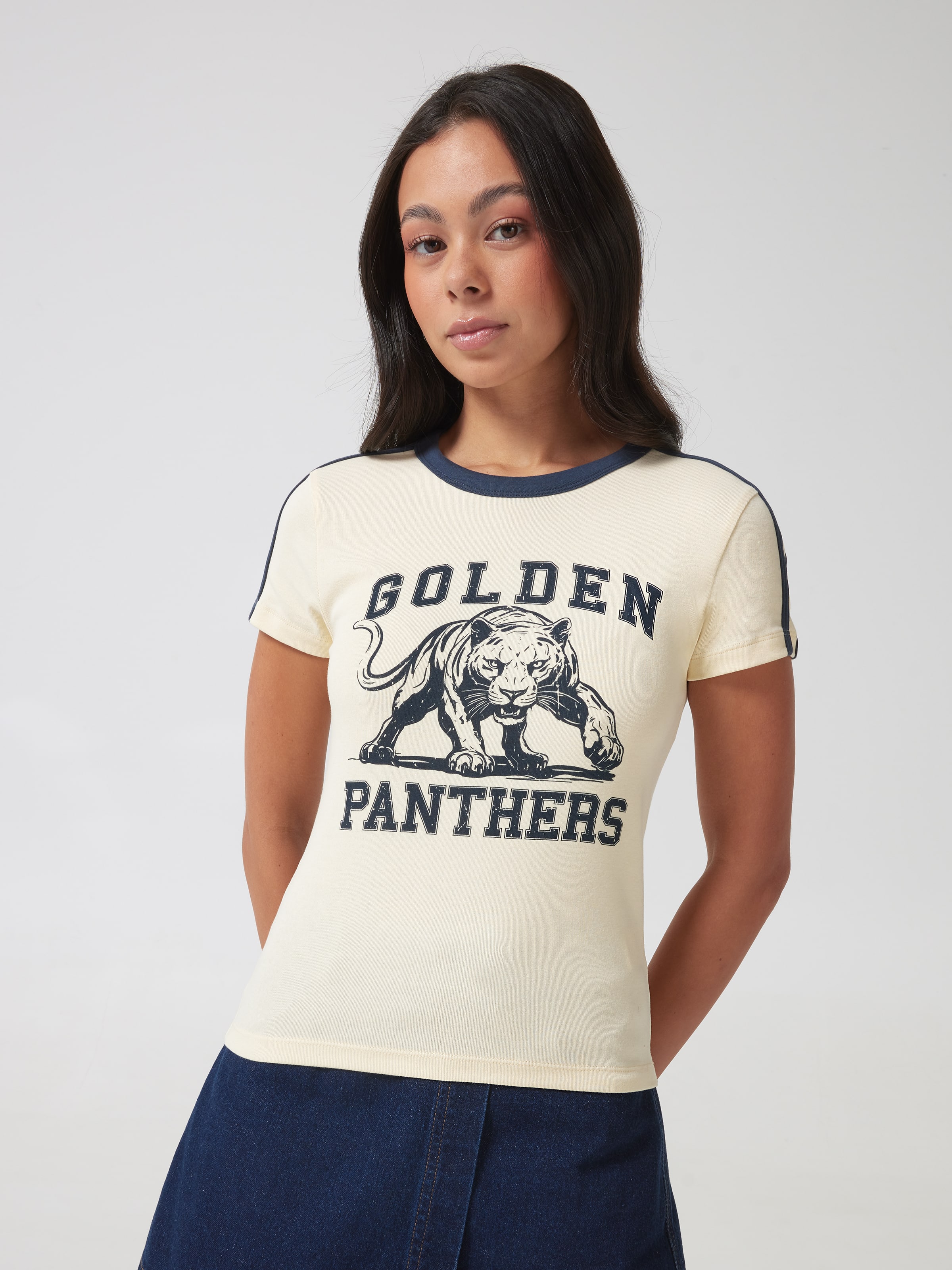 Panthers Taped Baby Ringer