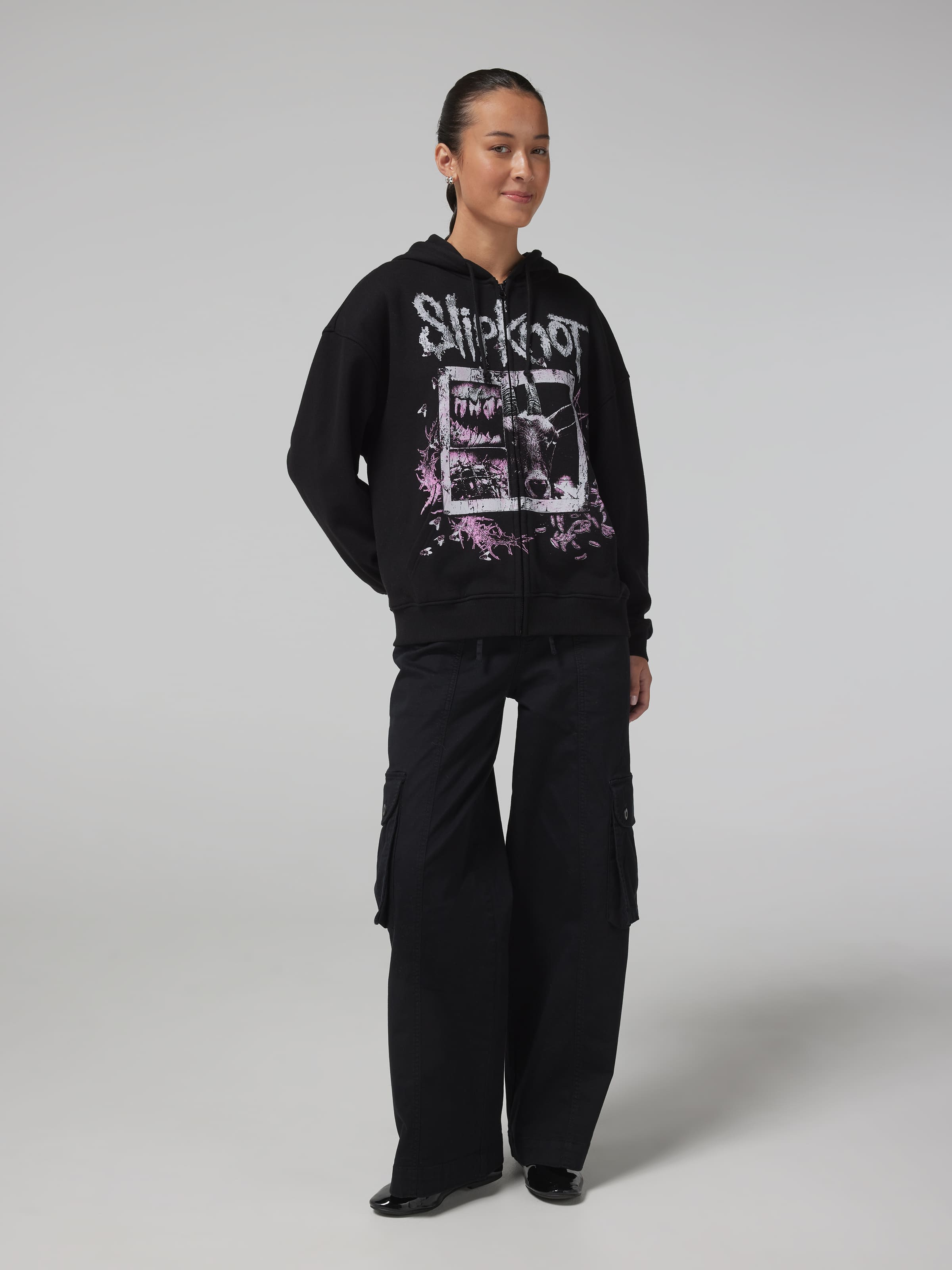 Slipknot Oversized Zip Thru Hoodie