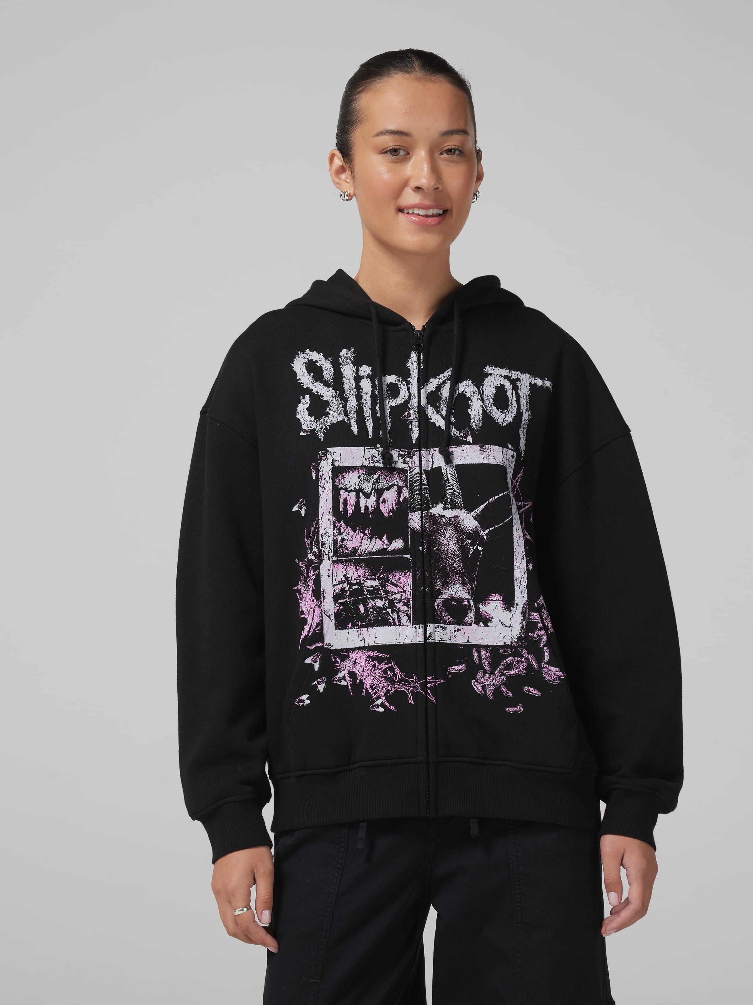 Slipknot Oversized Zip Thru Hoodie